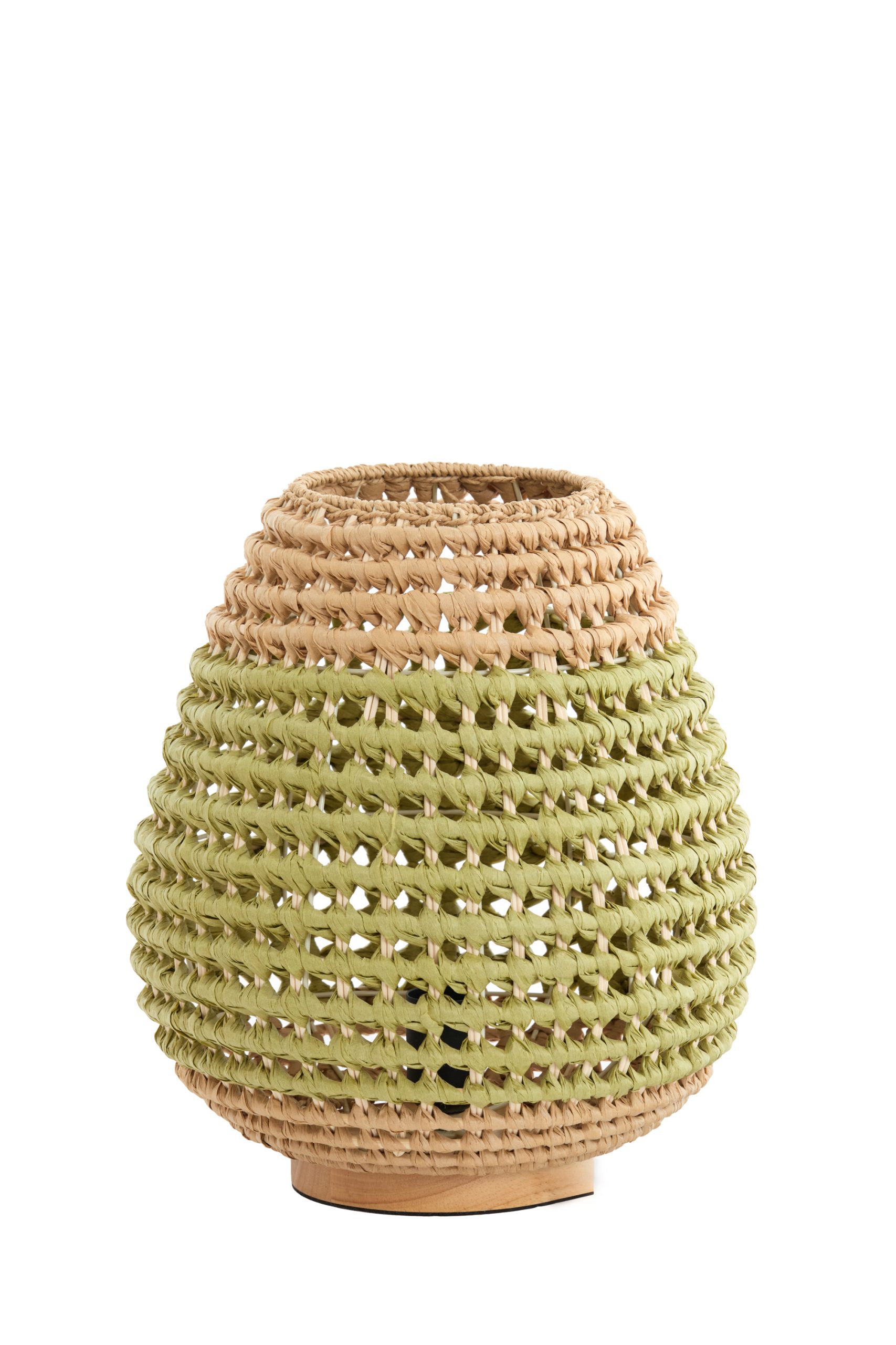 Light & Living Tafellamp Ø32x34,5 cm KALIPA rotan naturel+groen
