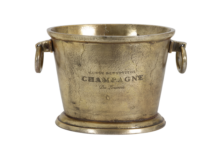 Light & Living Champagnekoeler 39x25x25 cm CRISTAL antiek brons