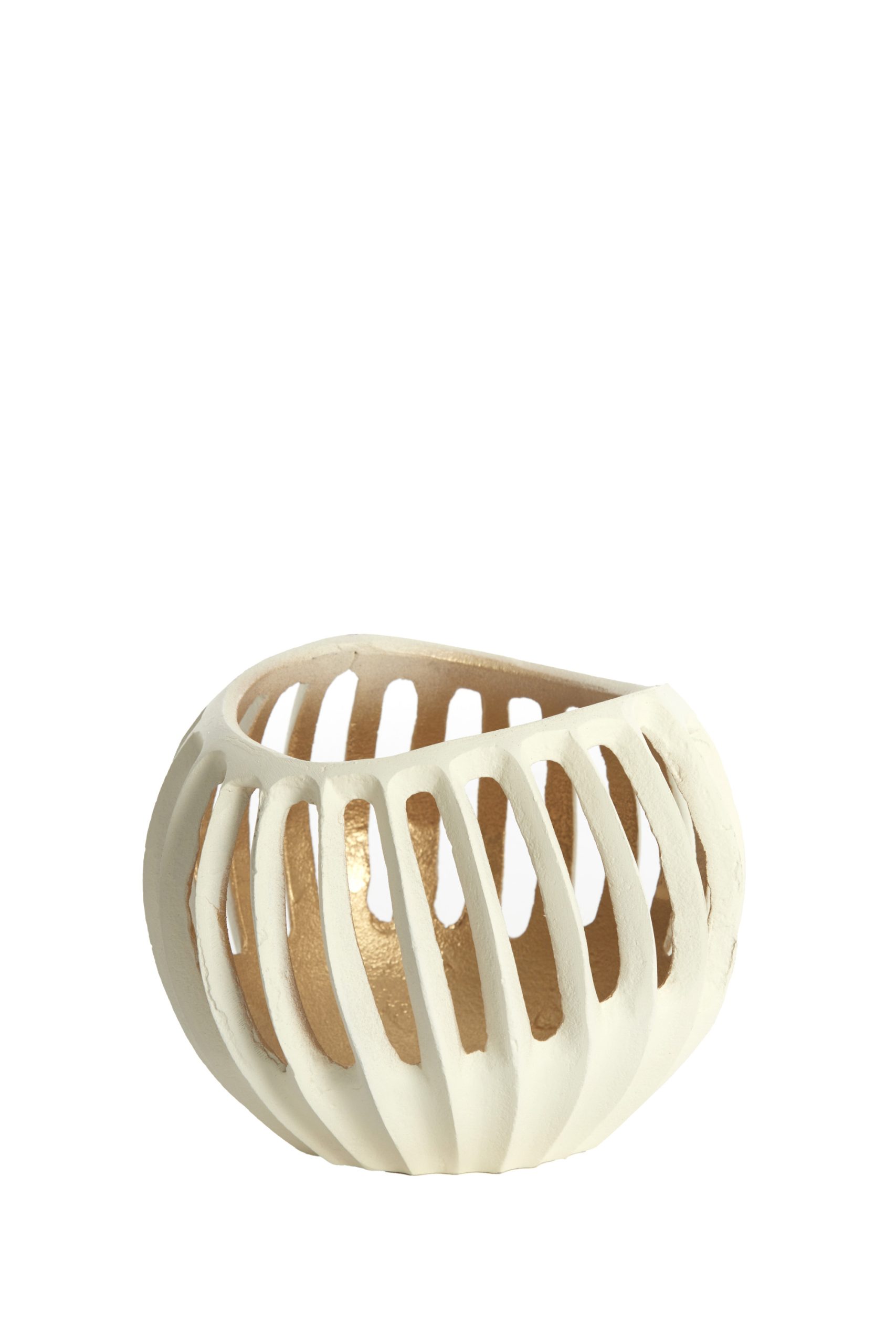 Light & Living Theelicht Ø16x12 cm CHALCO crème+goud