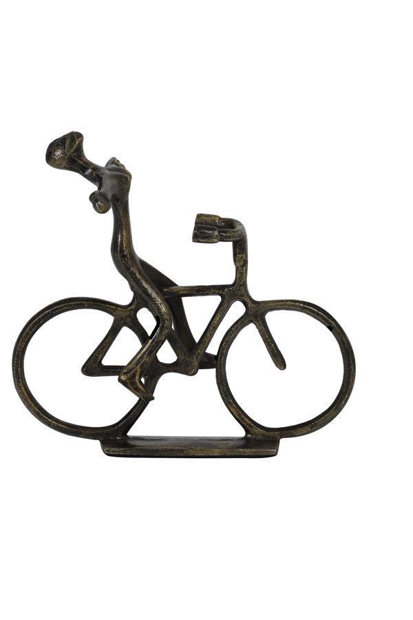 Light & Living Ornament S/2 24x18x22+24x7x25 cm CYCLISTS antiek brons