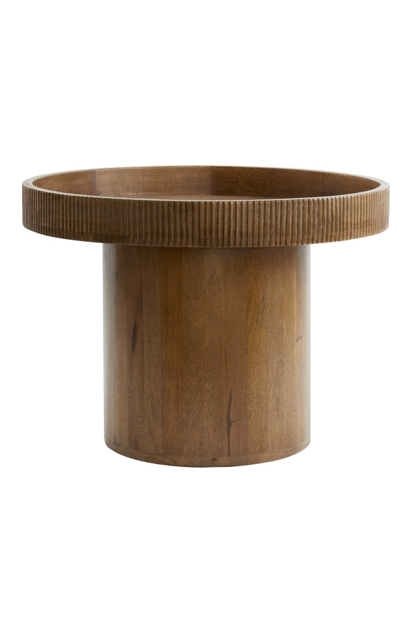 Light & Living Bijzettafel Ø60x44 cm KALOMO hout donker bruin