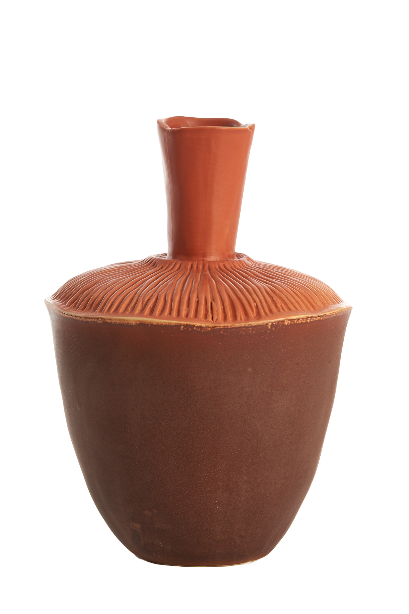 Light & Living Vaas deco Ø20x29 cm NEIRA keramiek bruin-oranje