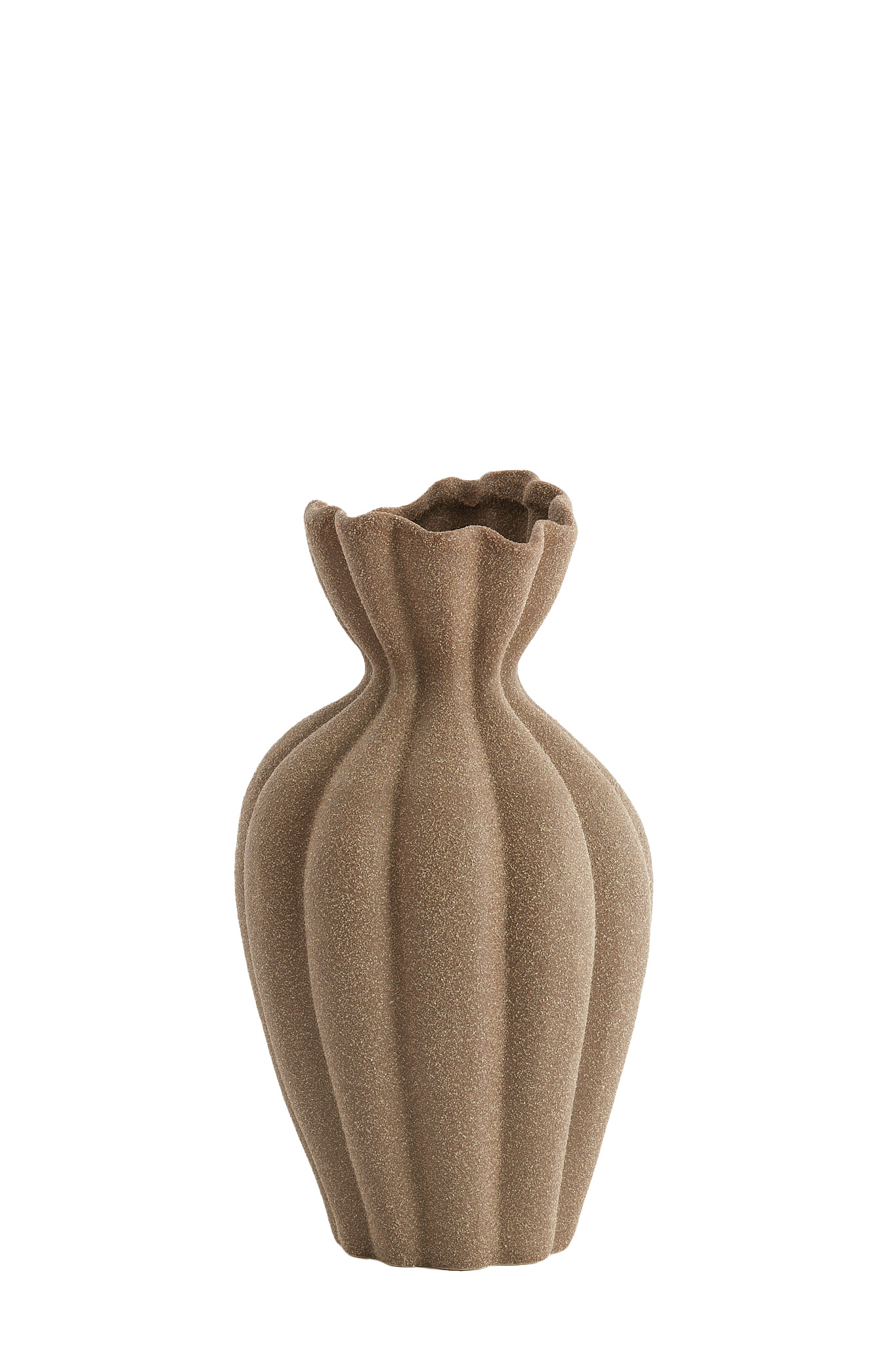 Light & Living Vaas deco Ø19x35,5 cm SILLIAN keramiek mat bruin