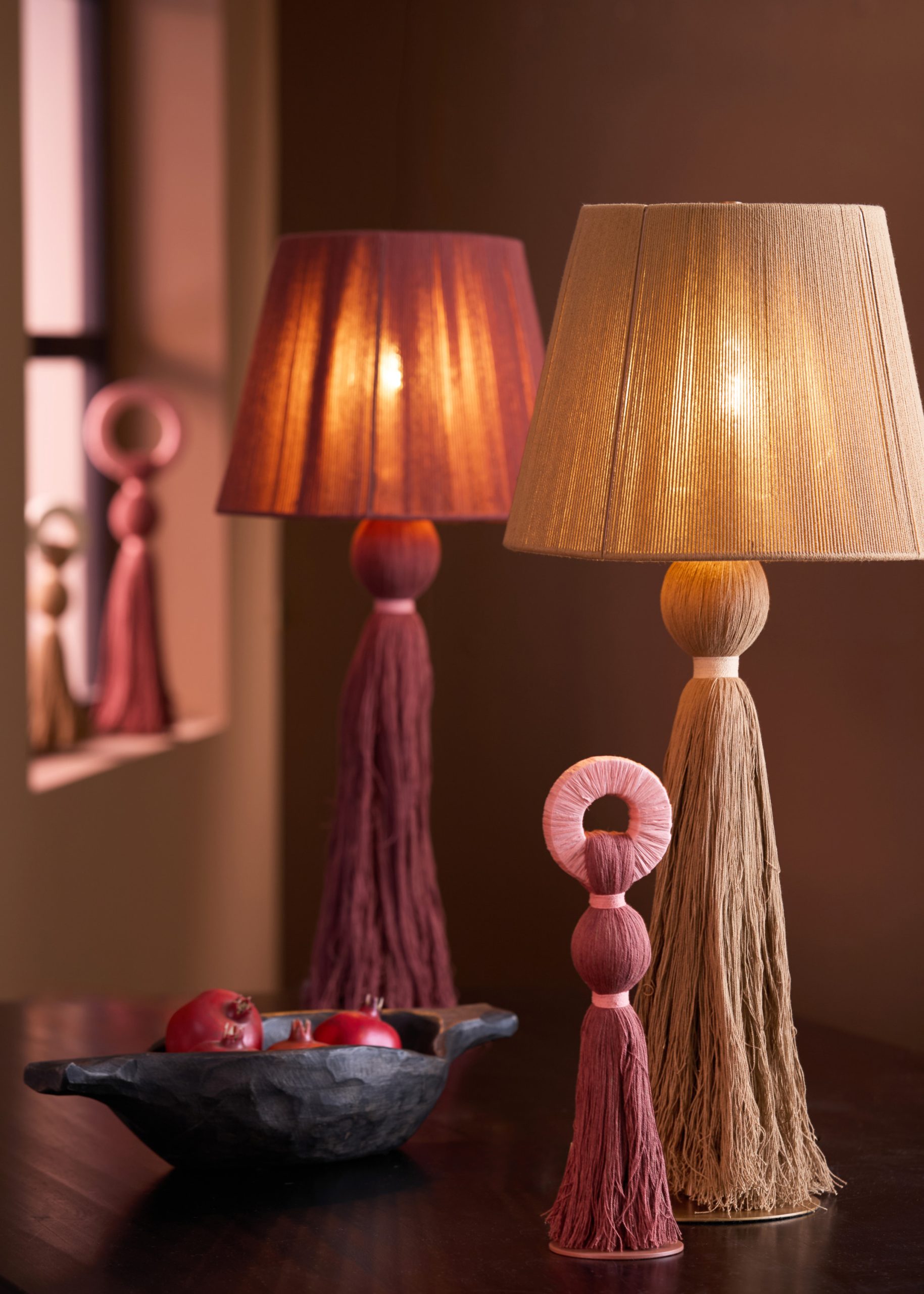 Light & Living Tafellamp Ø31x70 cm ESPINO crème+naturel