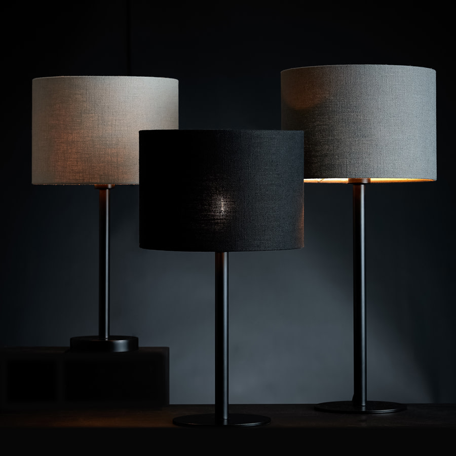 Light & Living Kap cilinder 25-25-18 cm LIVIGNO zwart