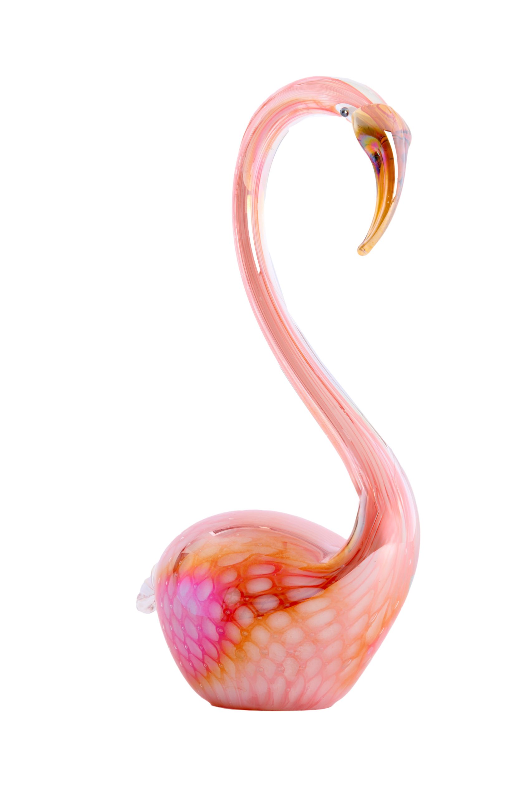 Light & Living Ornament 17x9,5x29 cm SWAN glas oranje