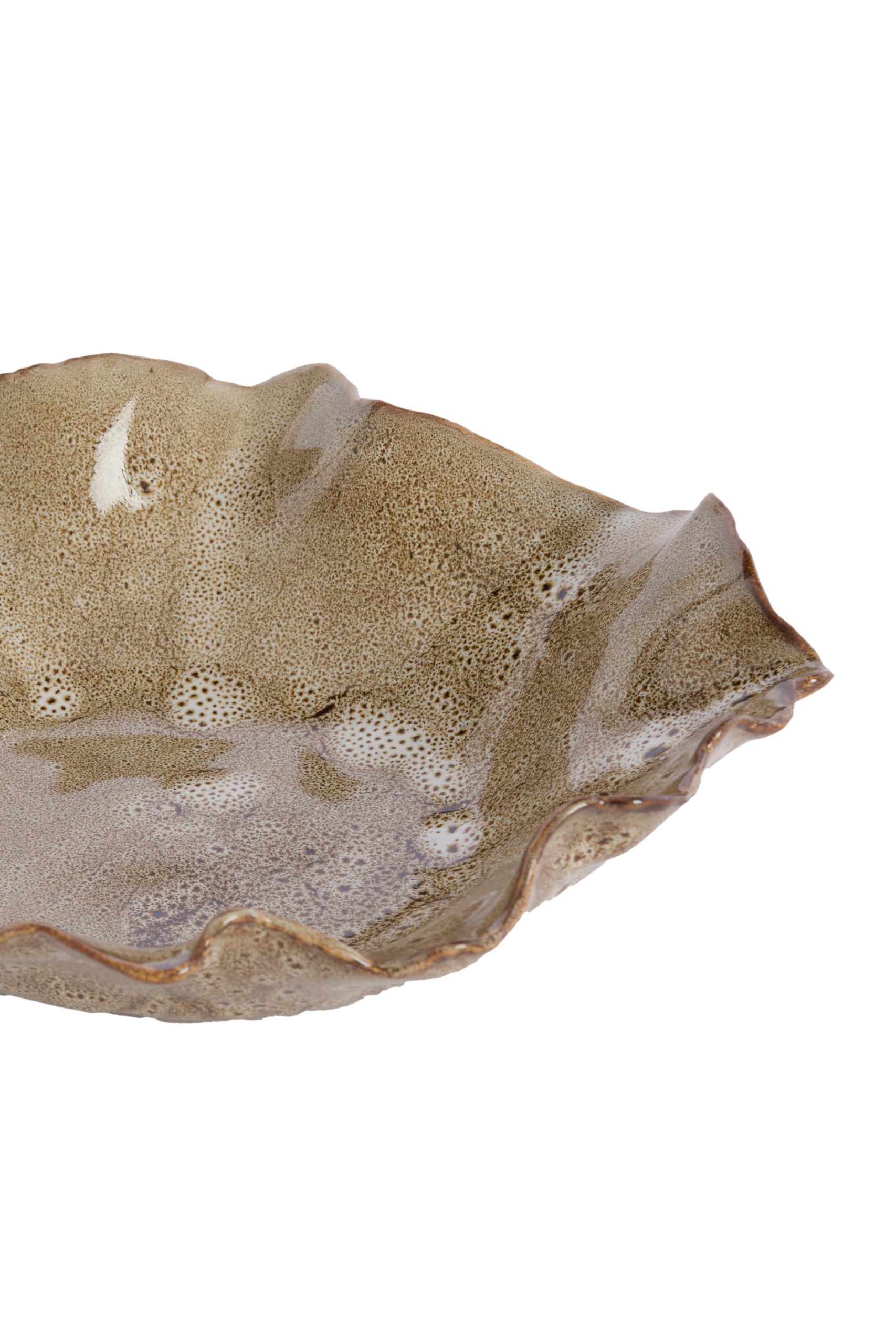 Light & Living Schaal 21,5x18,5x6,5 cm BANDA keramiek bruin
