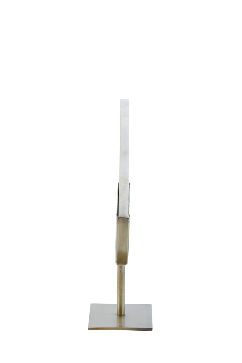 Light & Living Ornament op voet 25x10x35 cm GOUYA grijs agaat+antiek brons