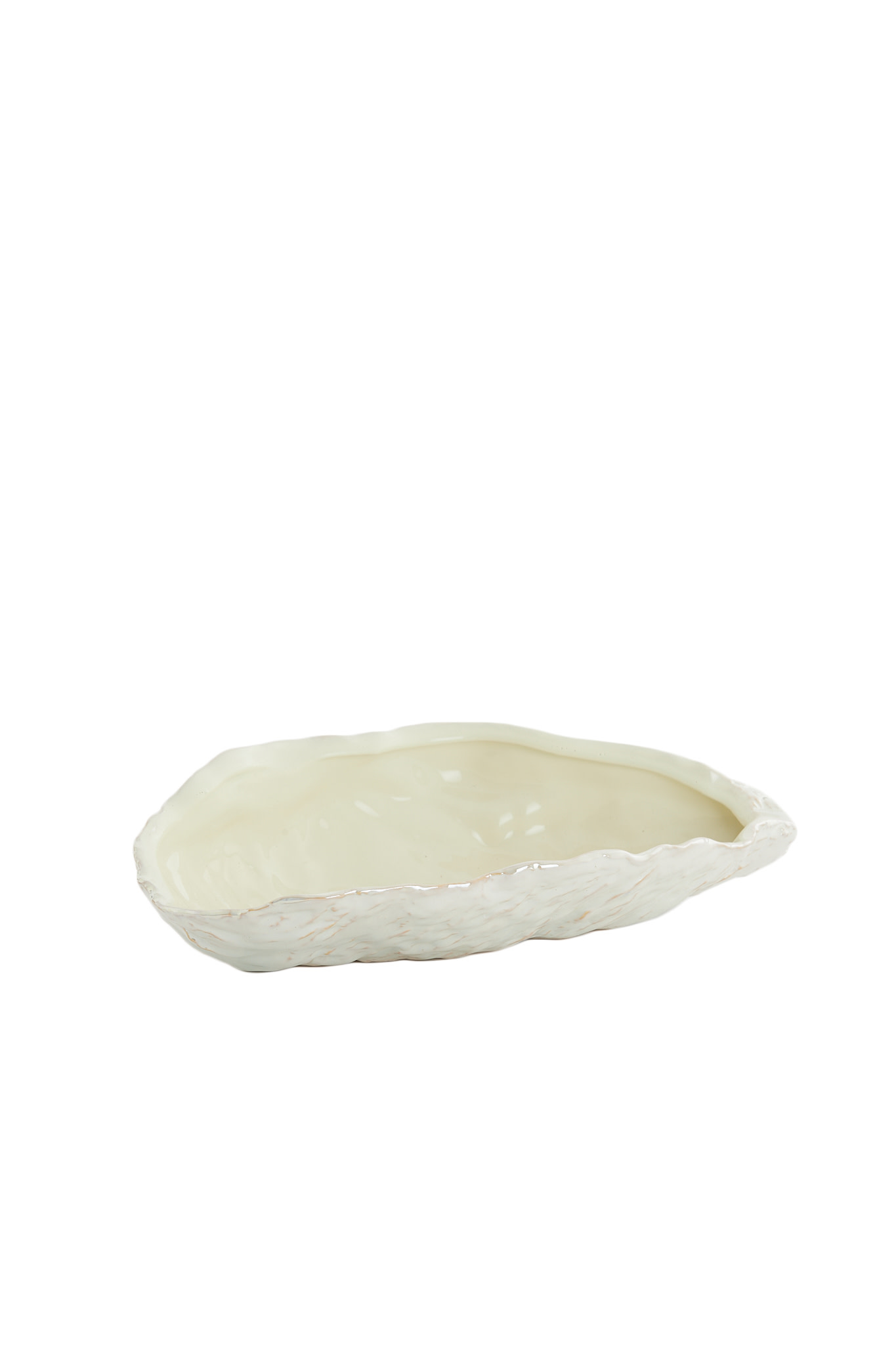 Light & Living Schaal 30,5x18x7 cm KALAKO keramiek crème parelmoer