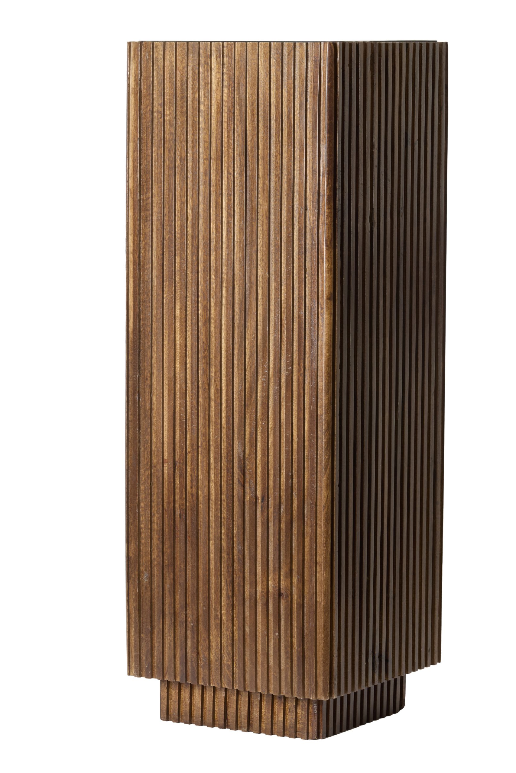 Light & Living Zuil 35x35x100 cm GATURA hout donker bruin+glas bruin