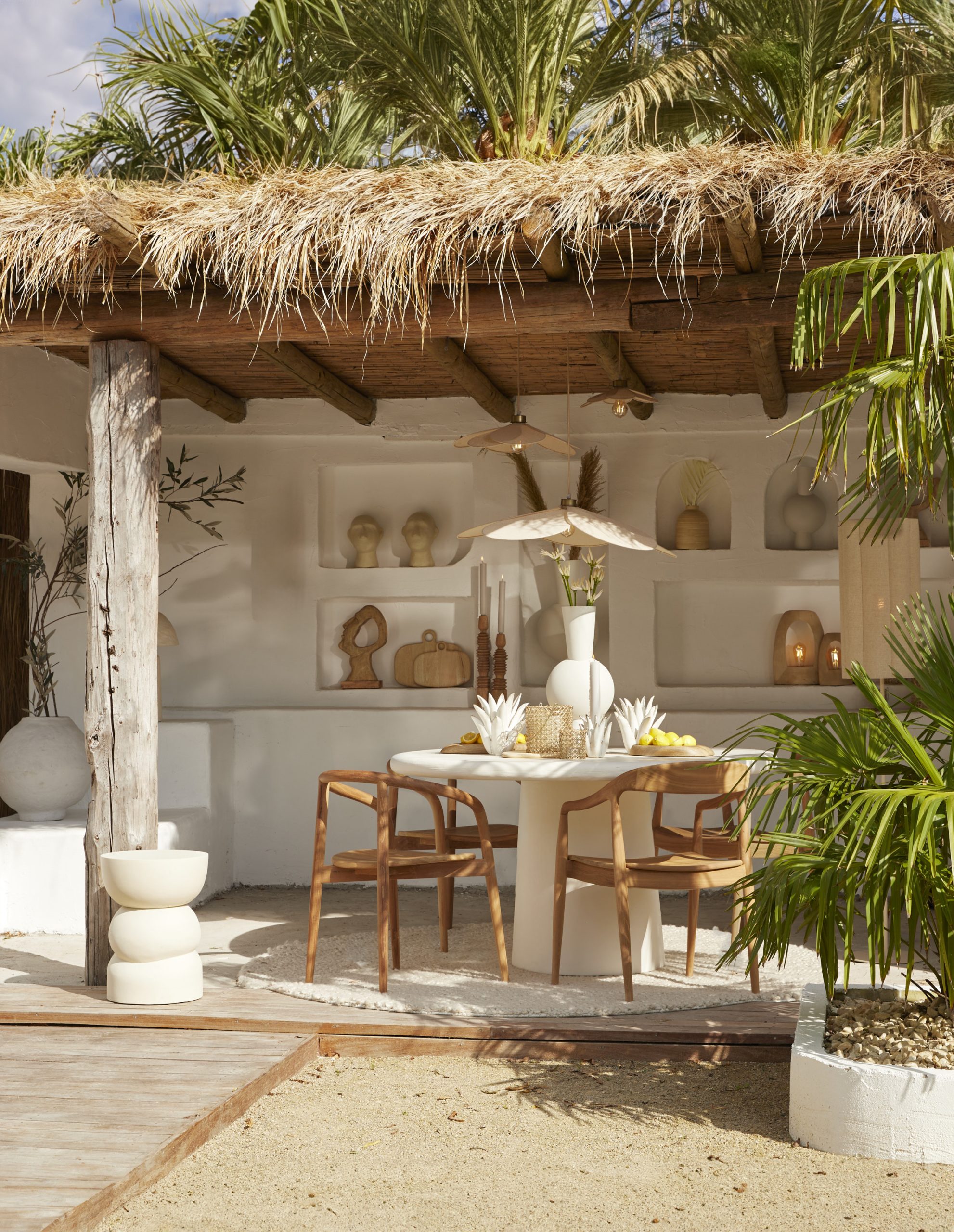 Light & Living Eettafel Ø140x76 cm KULONA crème