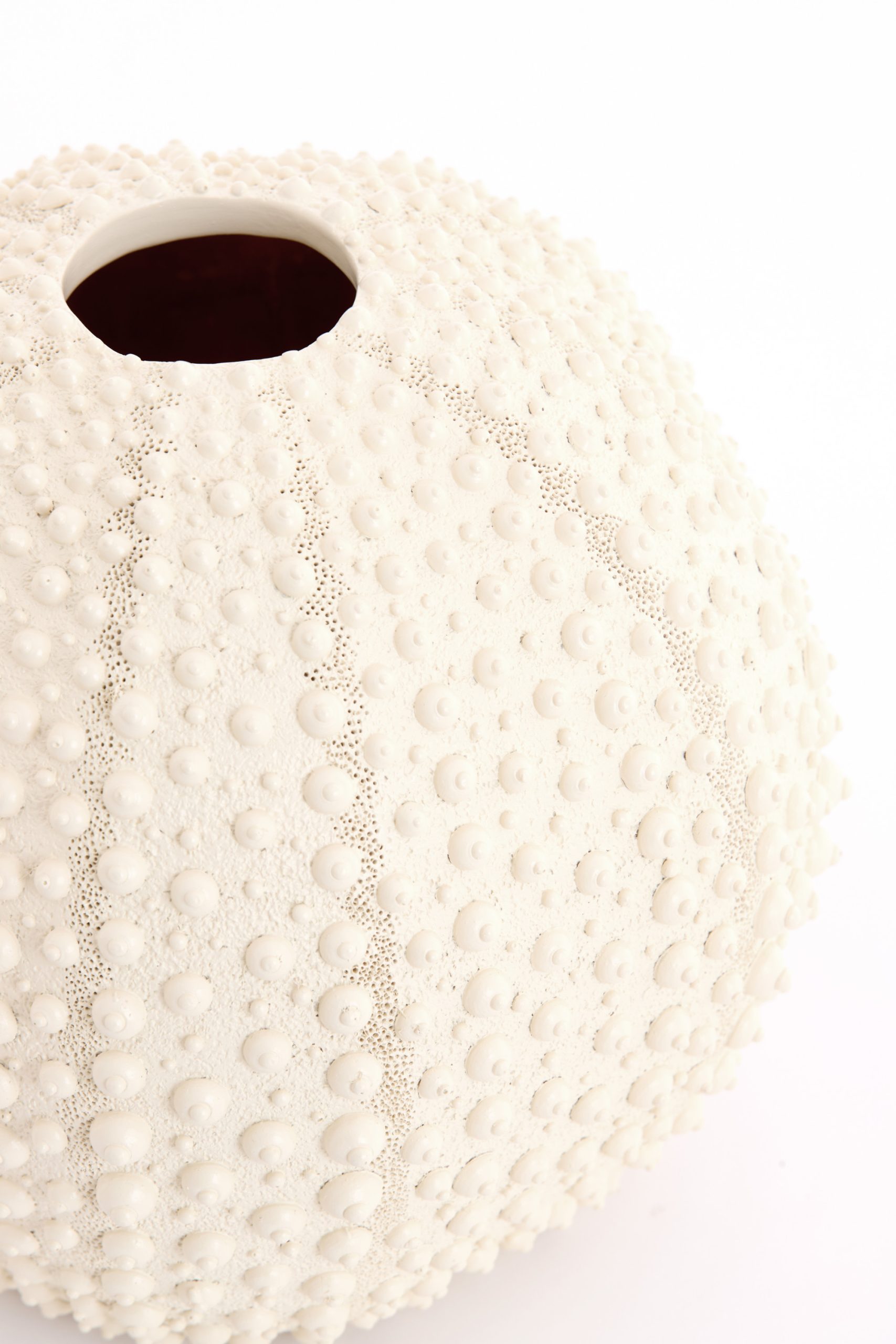 Light & Living Vaas deco Ø11x9,5 cm SEA URCHIN crème