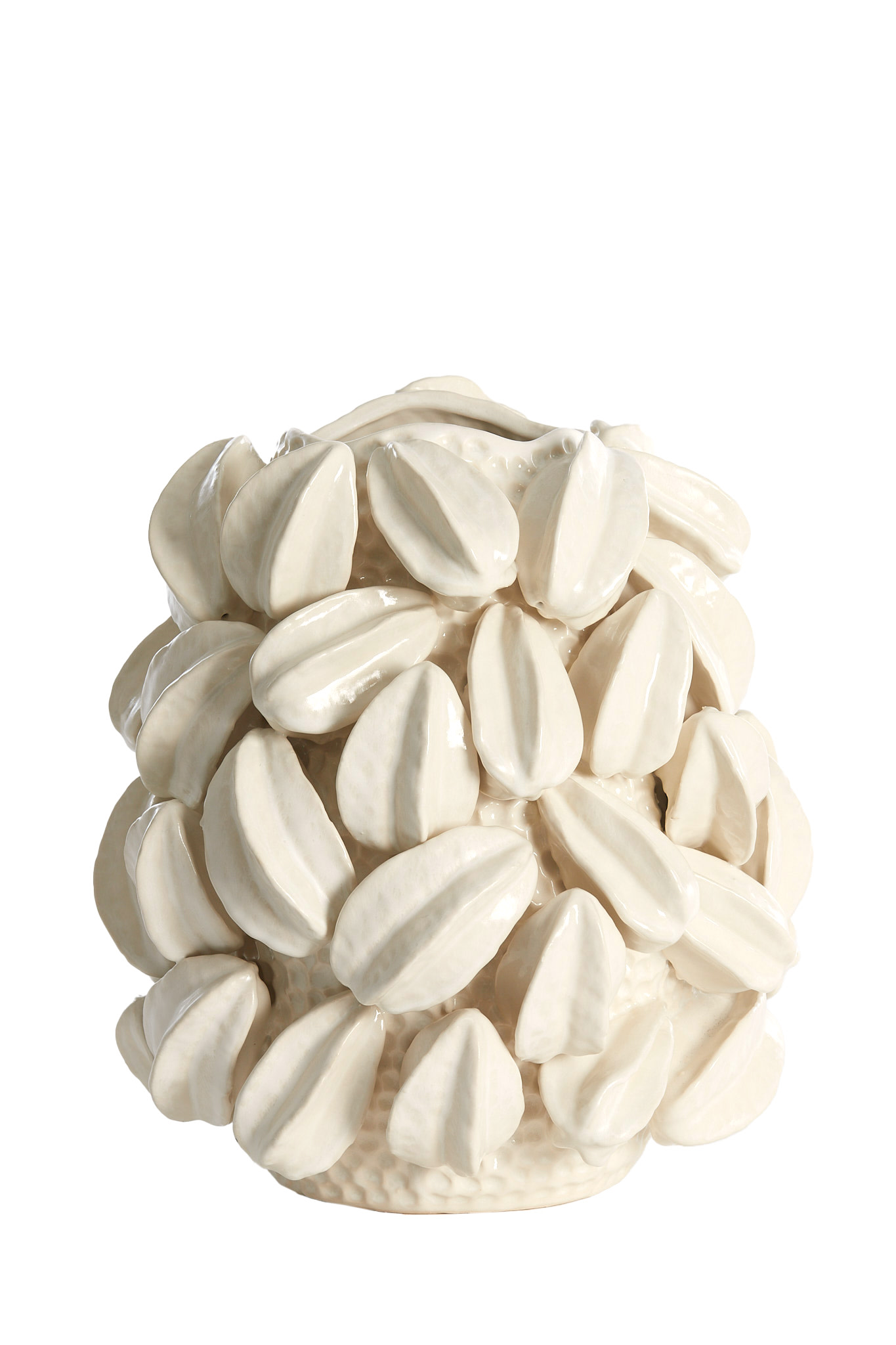 Light & Living Vaas deco 32x31,5x36,5 cm CARAMBOLA keramiek crème