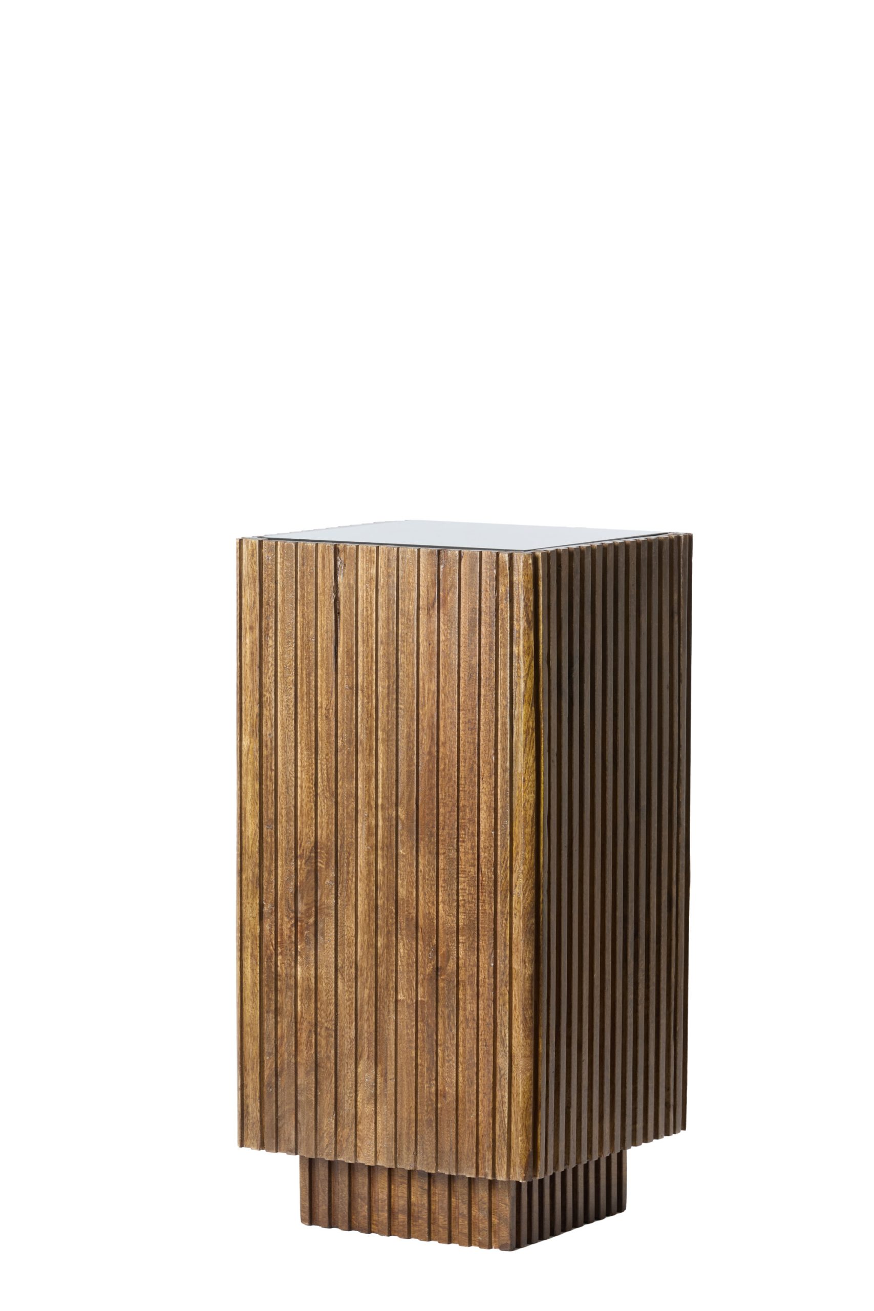 Light & Living Zuil 30x30x60 cm GATURA hout donker bruin+glas bruin