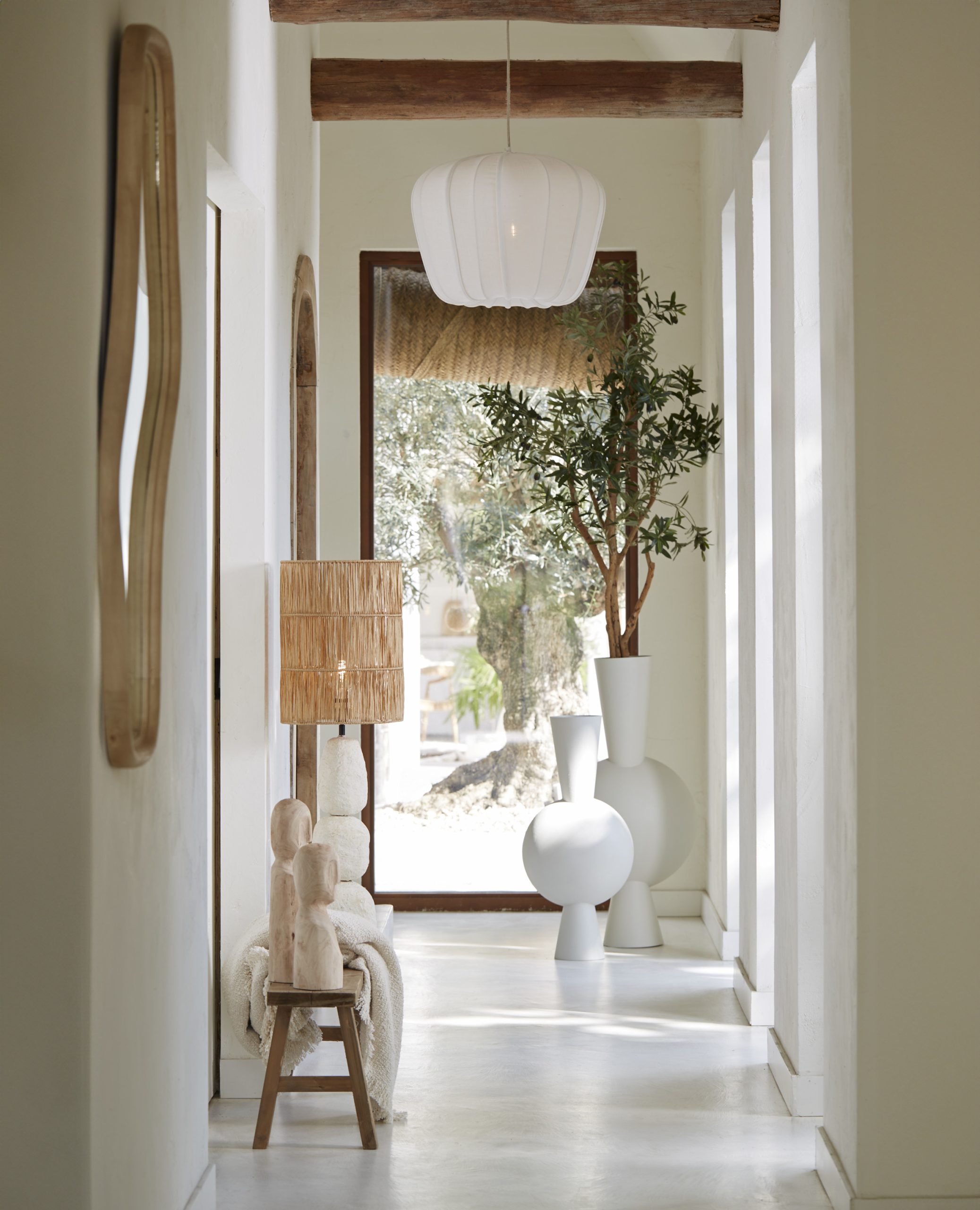 Light & Living Hanglamp Ø60x45 cm ZUBEDO wit