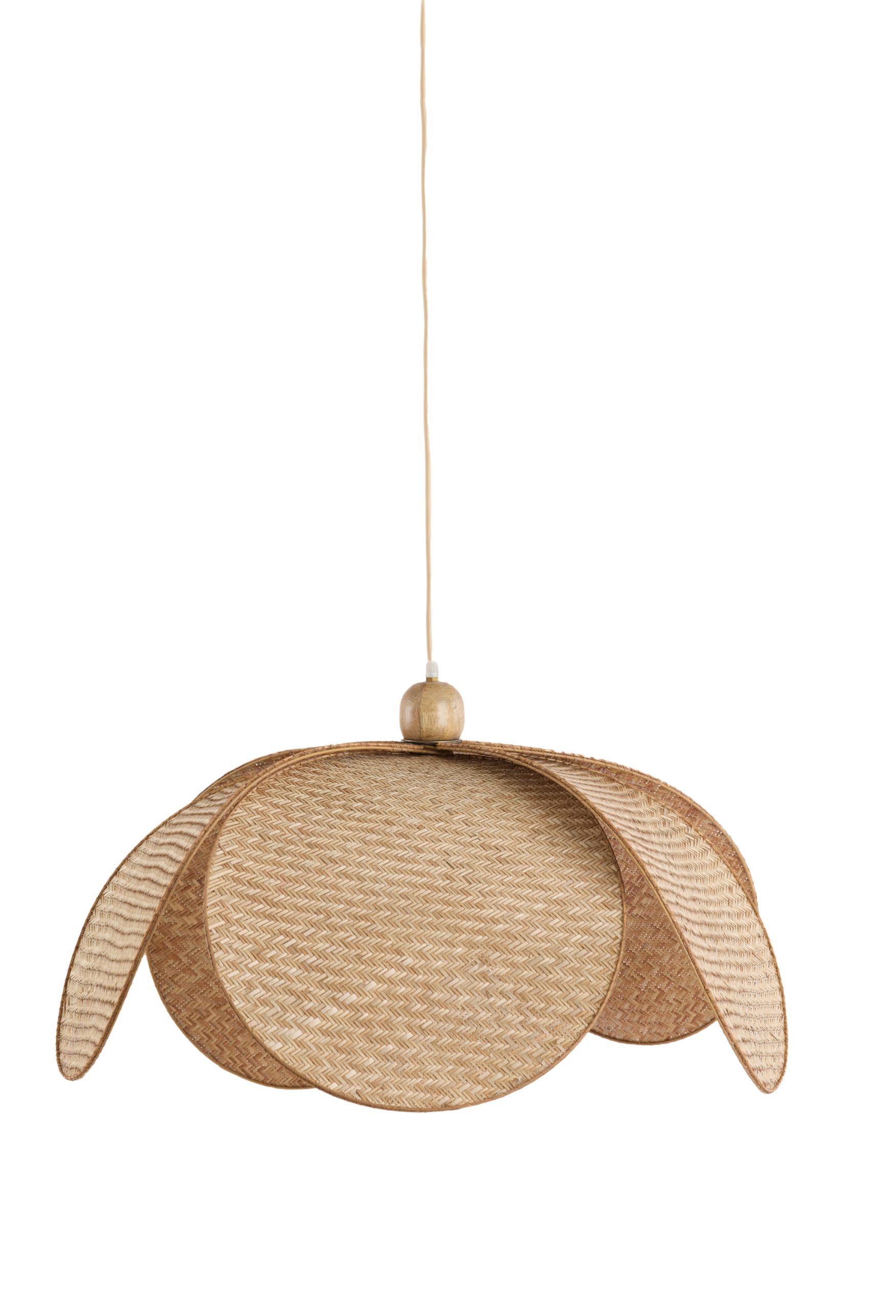 Light & Living Hanglamp Ø60,5x30,5 cm LAVRIO webbing naturel+hout