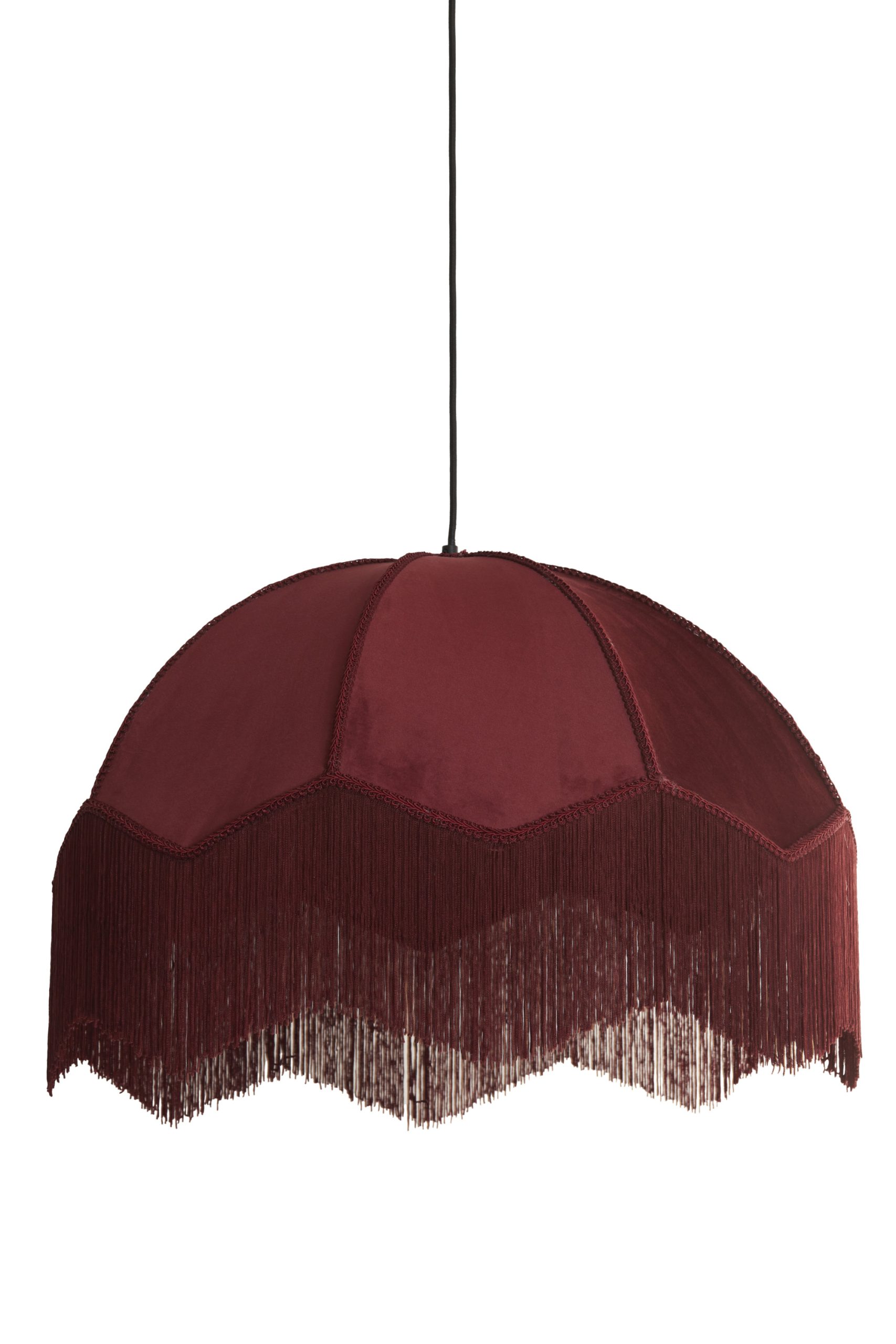 Light & Living Hanglamp Ø50x38 cm MALACIA velvet bordeaux