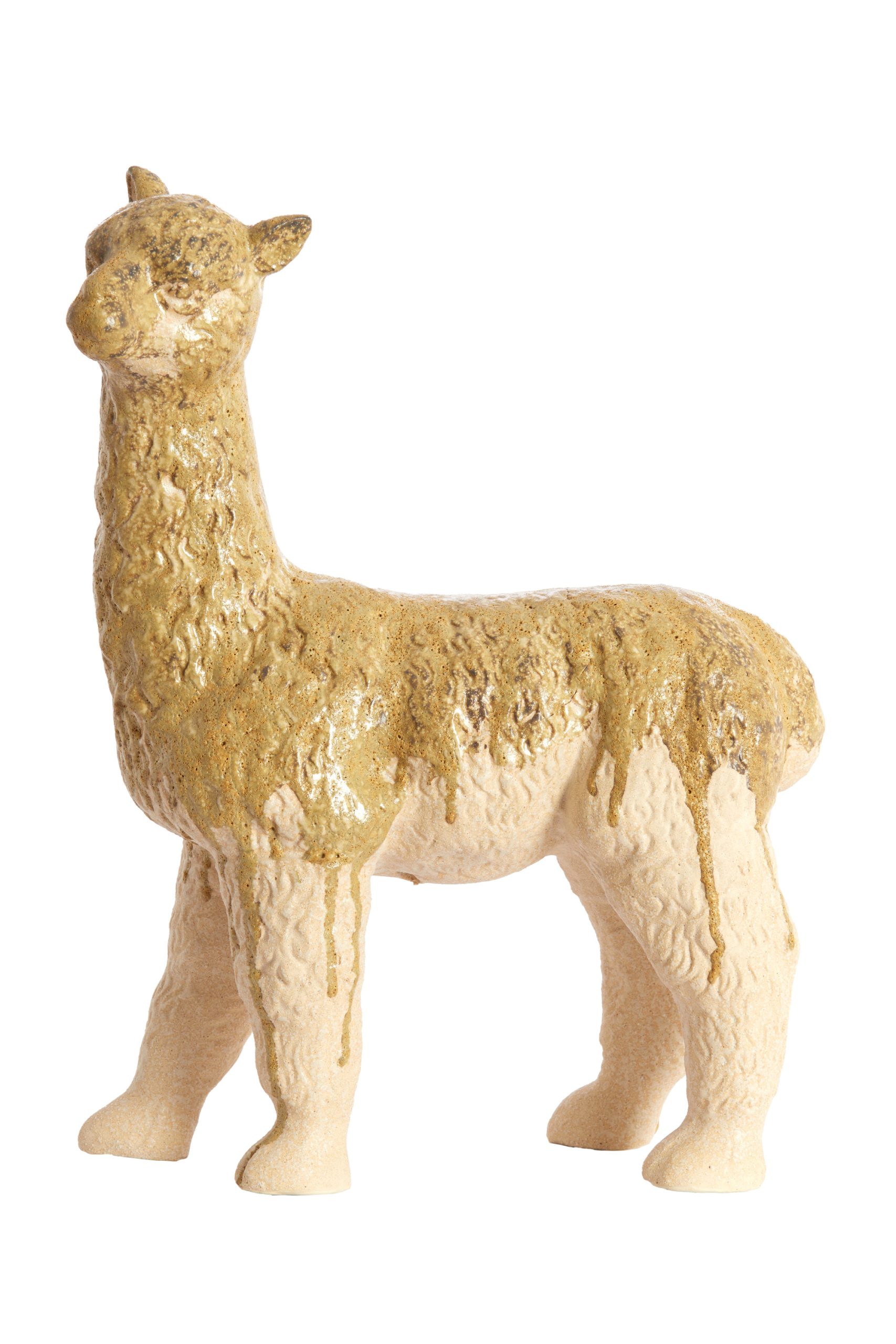 Light & Living Ornament 29x13x39 cm ALPACA keramiek crème+olijf groen