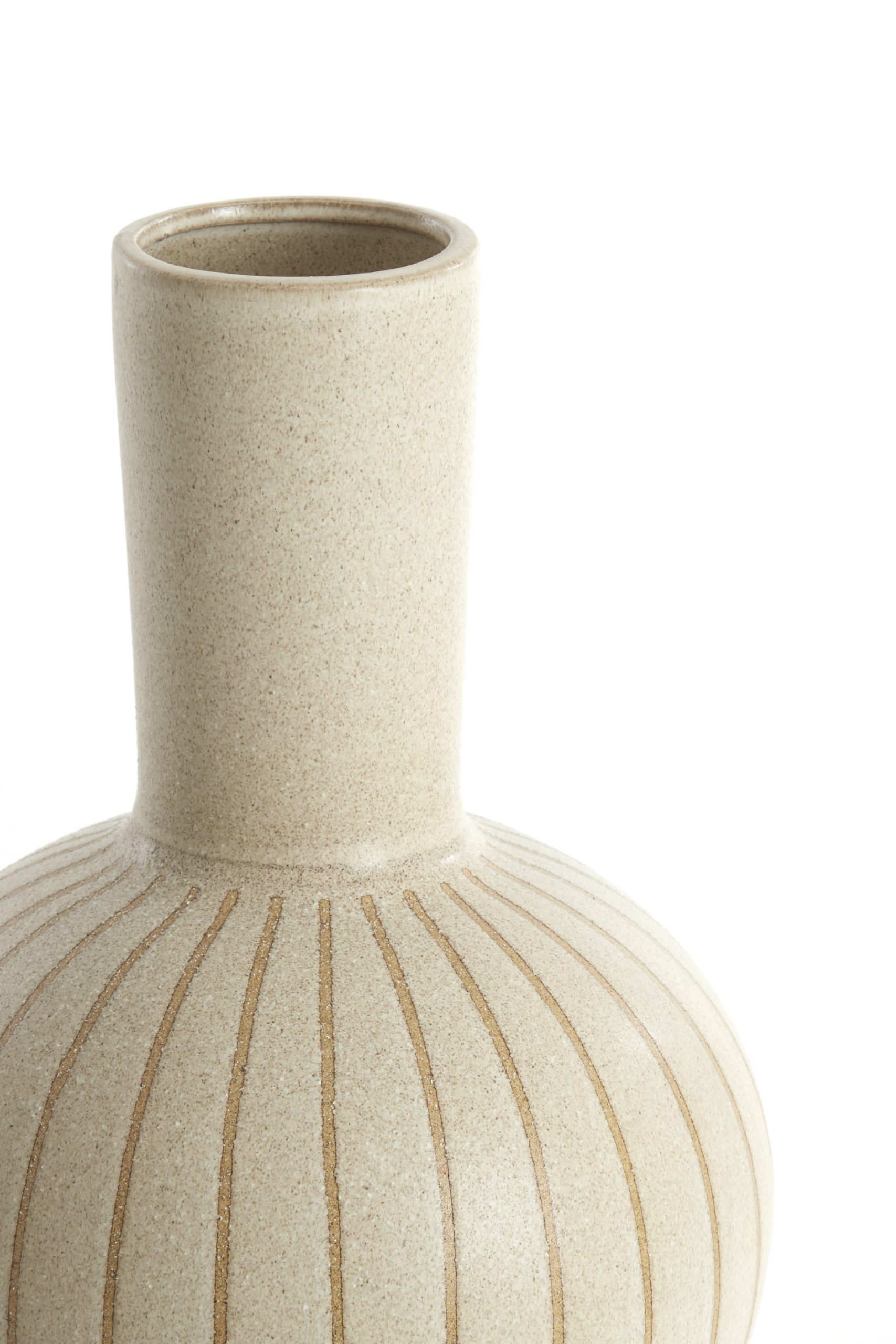Light & Living Vaas deco Ø34x52 cm ULLOA keramiek mat zand+bruin