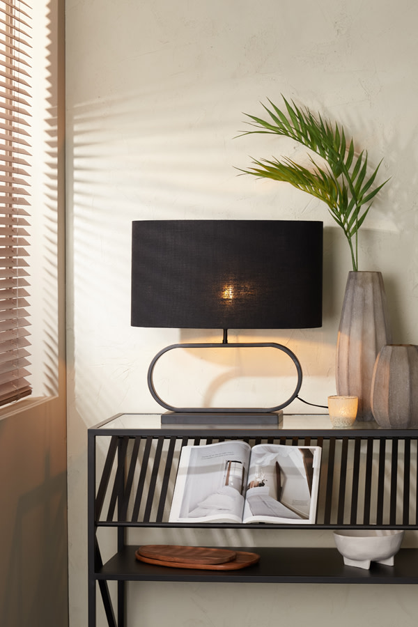 Light & Living Lampvoet 47x13x29 cm JAMIRO mat zwart
