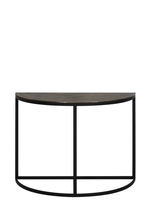 Light & Living Side table 100x42x76 cm PETO ruw antiek brons-zwart