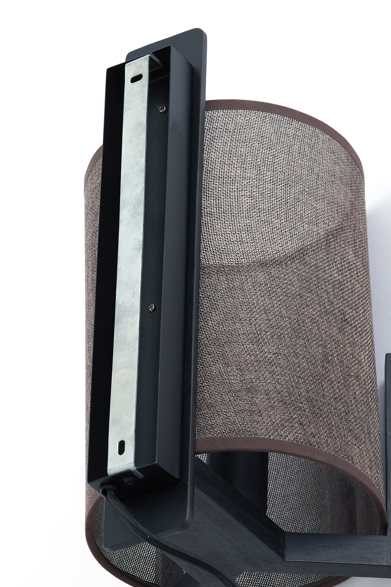 Light & Living Wandlamp 22x18x36 cm LITTO zwart+linnen donker bruin