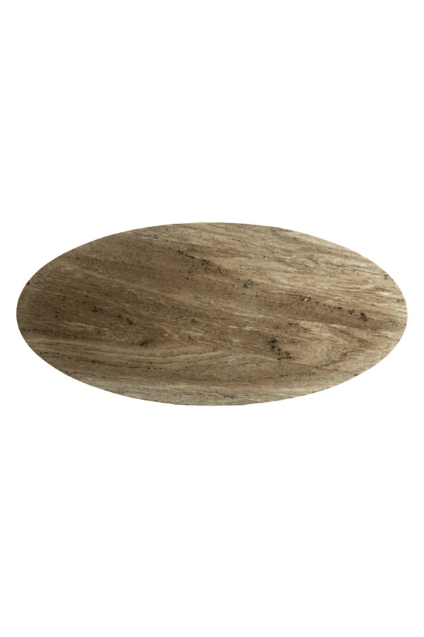 Light & Living Salontafel 140x65x35 cm LOES marmer bruin-zwart