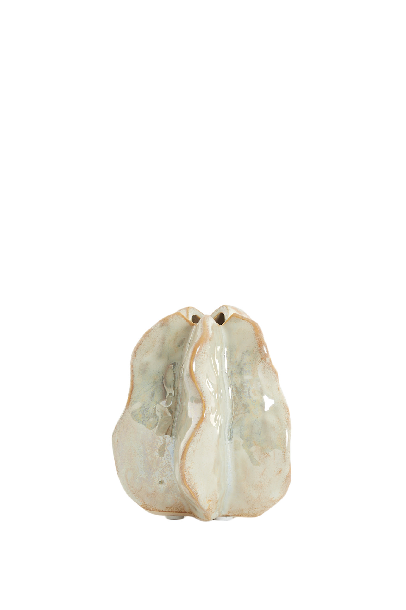 Light & Living Vaas deco 10,5x9,5x11,5 cm IDRIJA keramiek zand