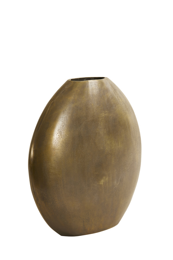 Light & Living Vaas deco 42x7x42 cm POSITANO ovaal plat antiek brons