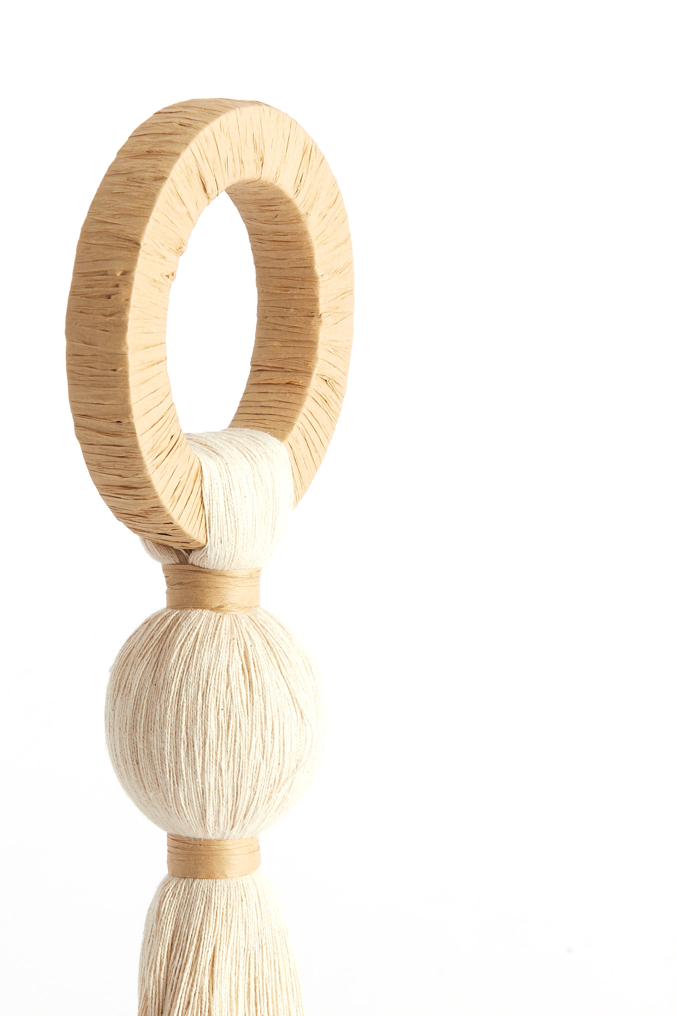 Light & Living Ornament Ø11x47 cm YAVIZA crème+raffia naturel