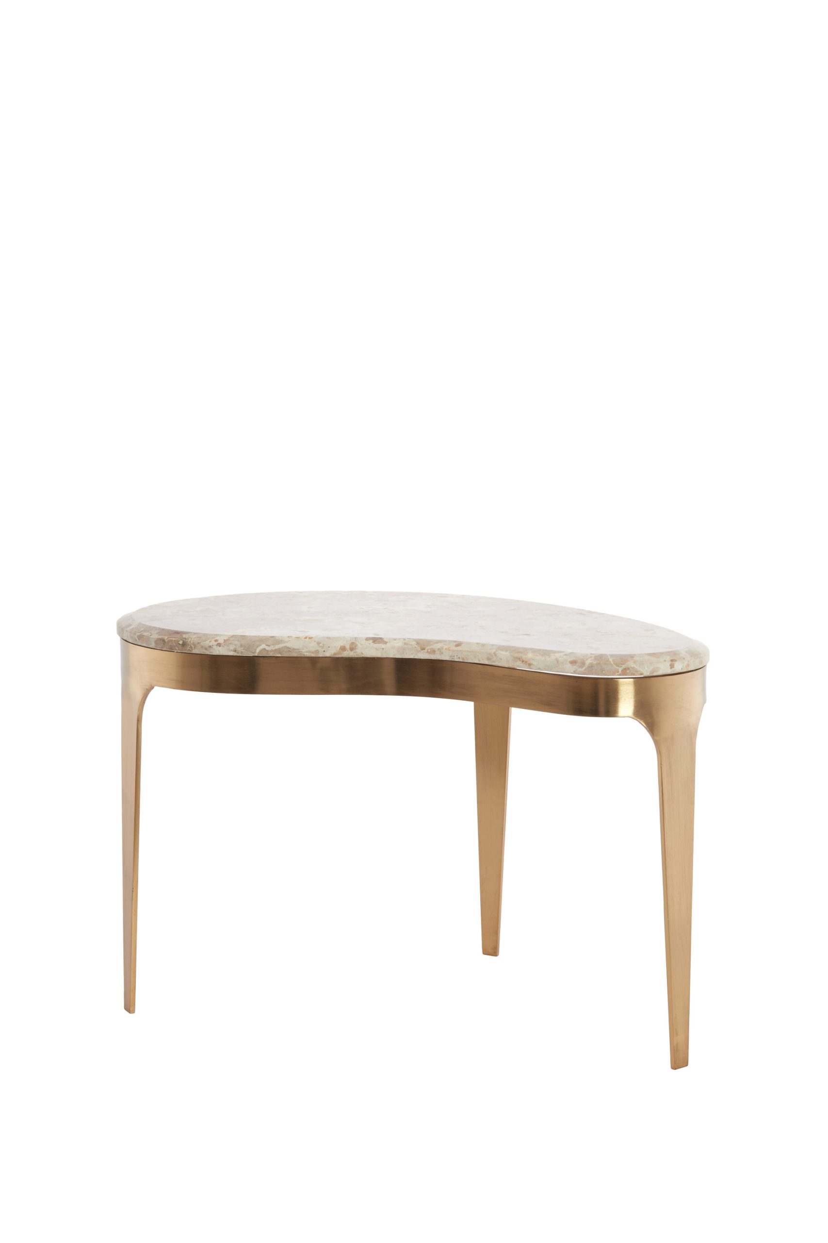 Light & Living Salontafel 65x39x41 cm GIULIO marmer taupe+antiek brons