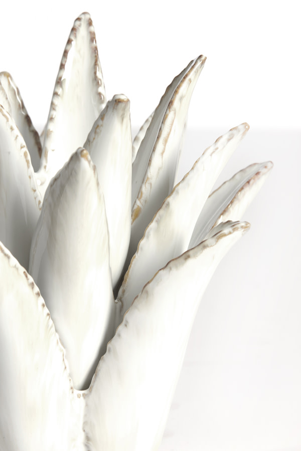 Light & Living Theelicht Ø21x21 cm CACTUS keramiek crème