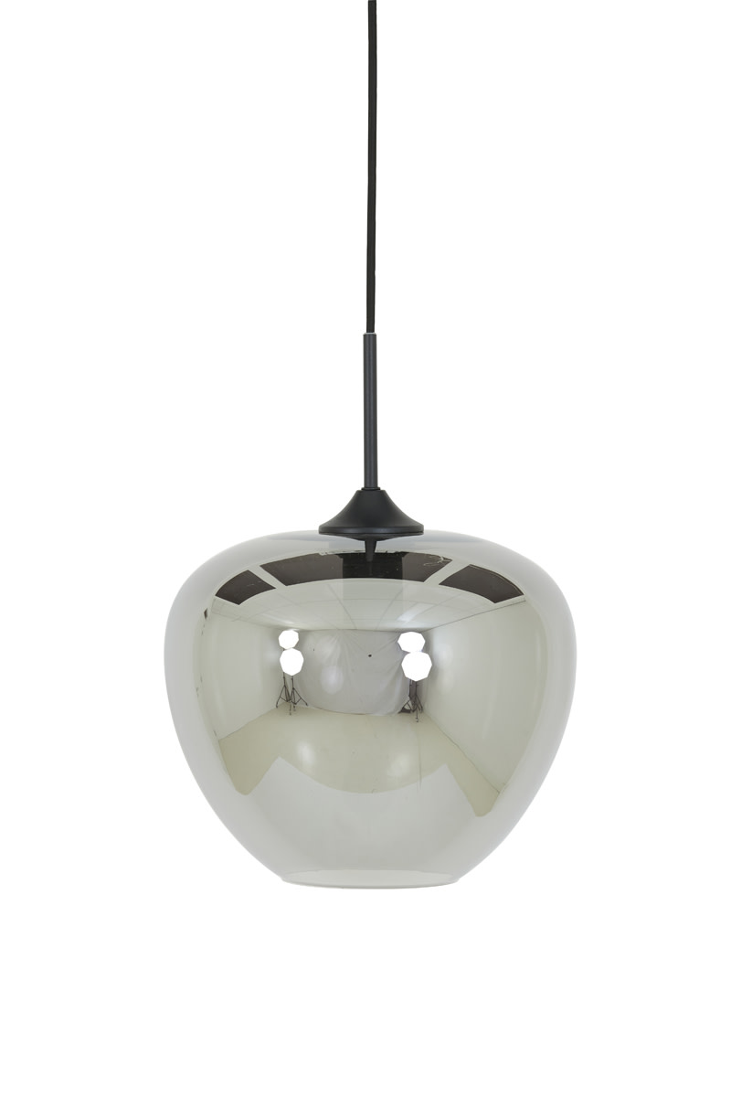 Light & Living Hanglamp Ø30x25 cm MAYSON smoke glas-mat zwart