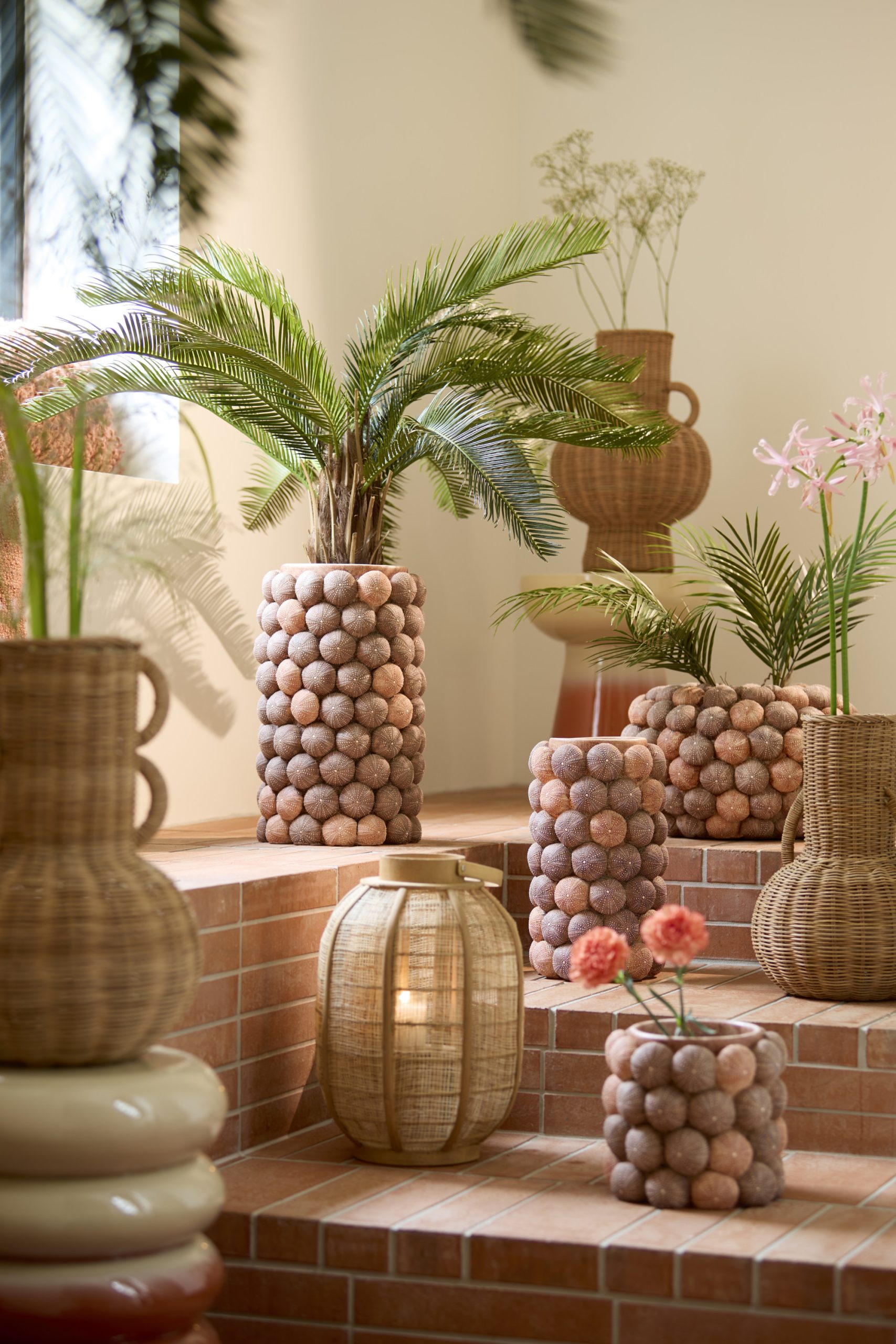 Light & Living Vaas deco Ø30x43 cm NEIVO rotan bruin