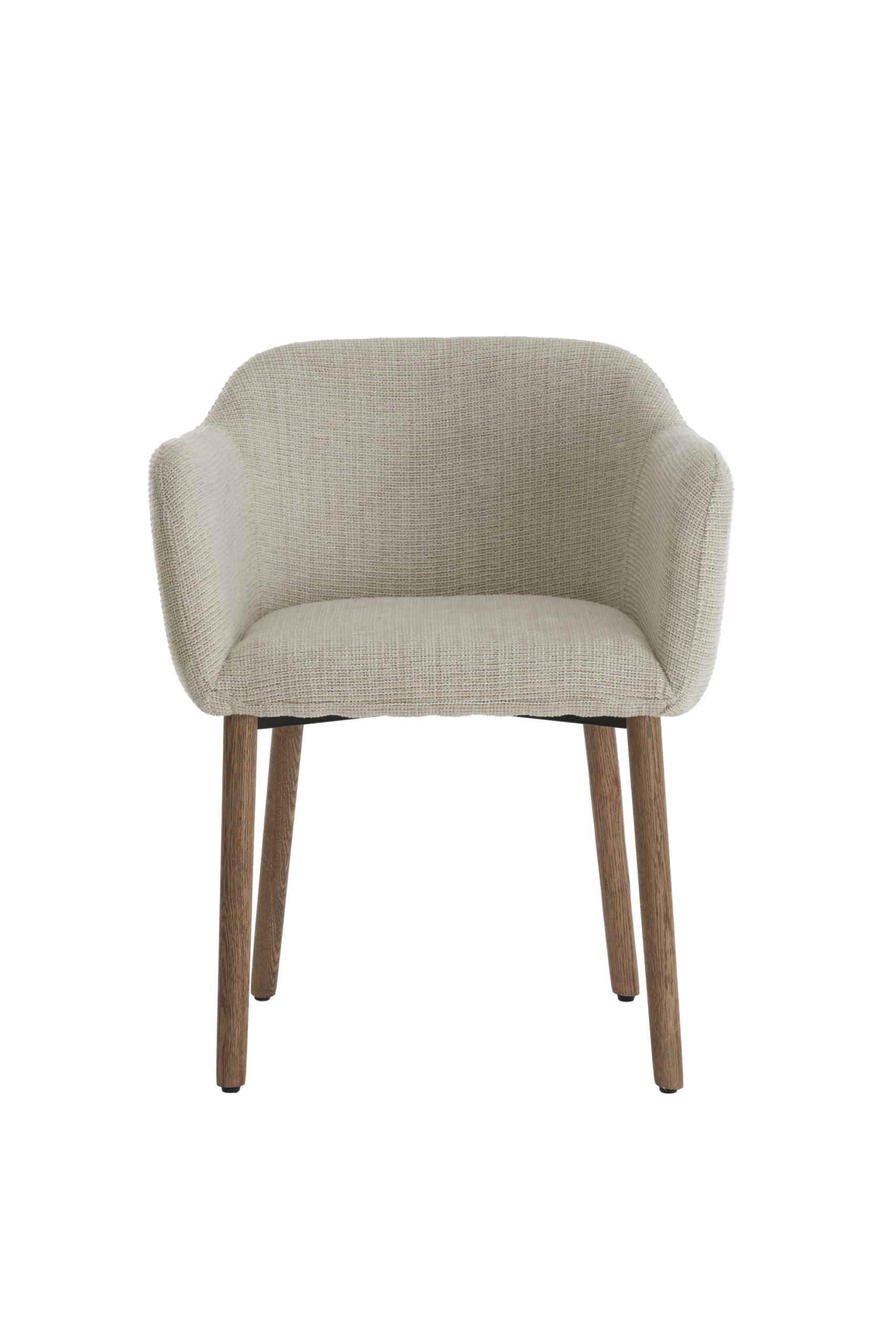 Light & Living Eetkamerstoel 59,5x59x76 cm BLAINE beige+hout donker bruin