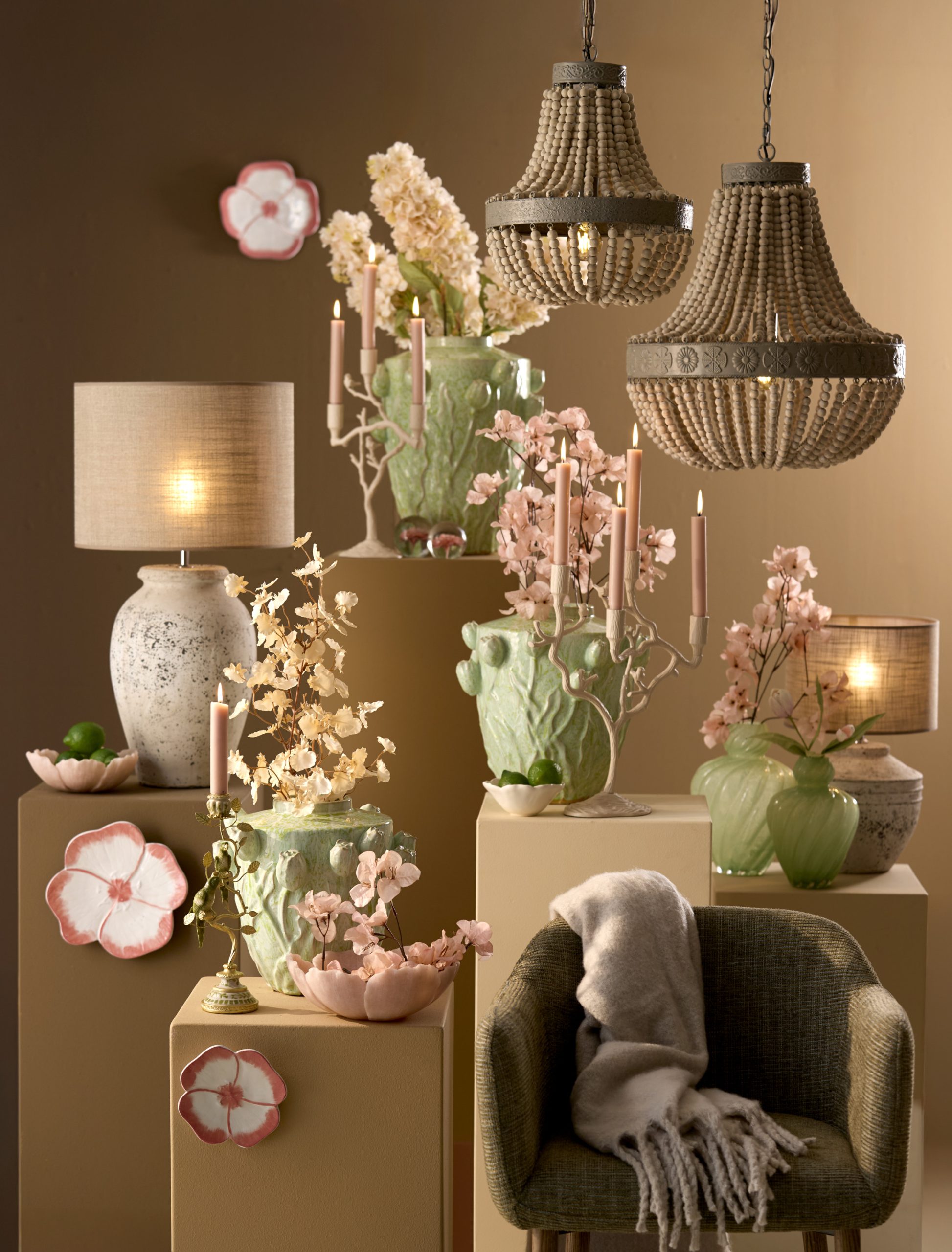 Light & Living Lampvoet Ø30x40 cm TOBA large antiek grijs