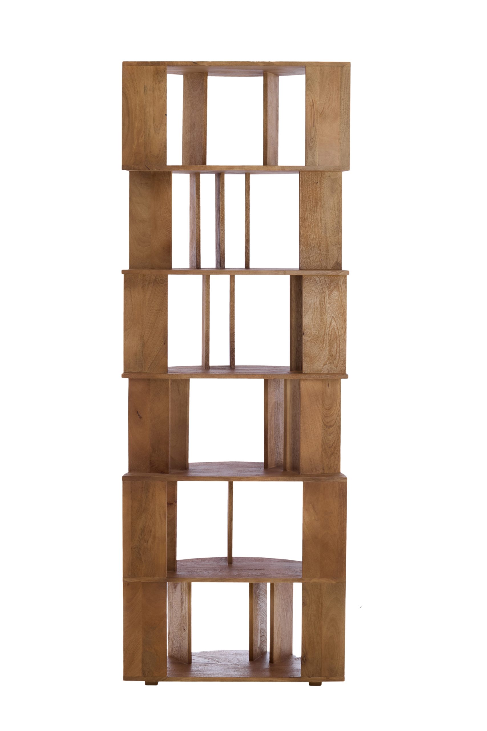 Light & Living Wandkast open 76x37x212 cm LIMPYA licht bruin