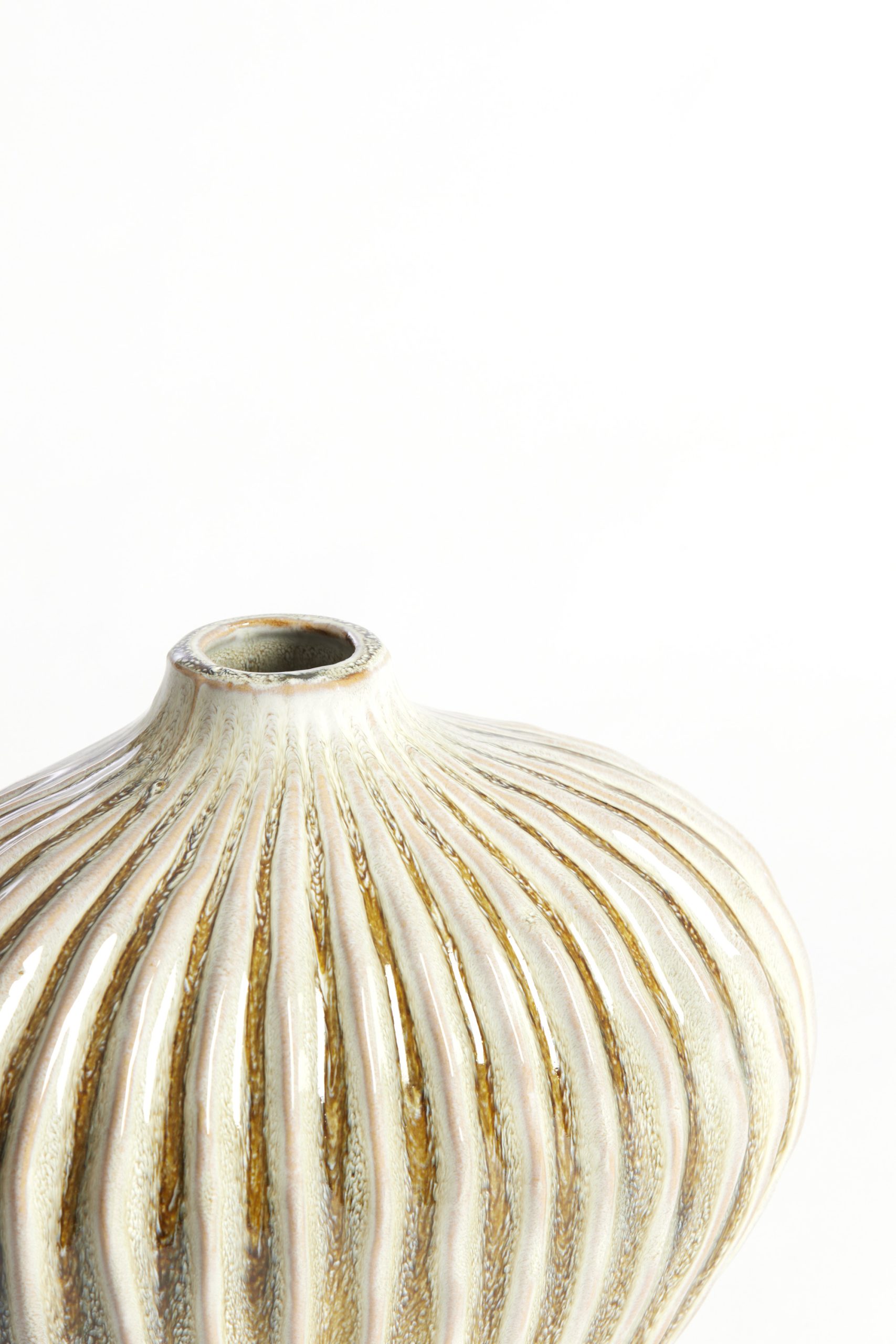 Light & Living Vaas deco 25x14x20 cm LORITO keramiek olijf groen