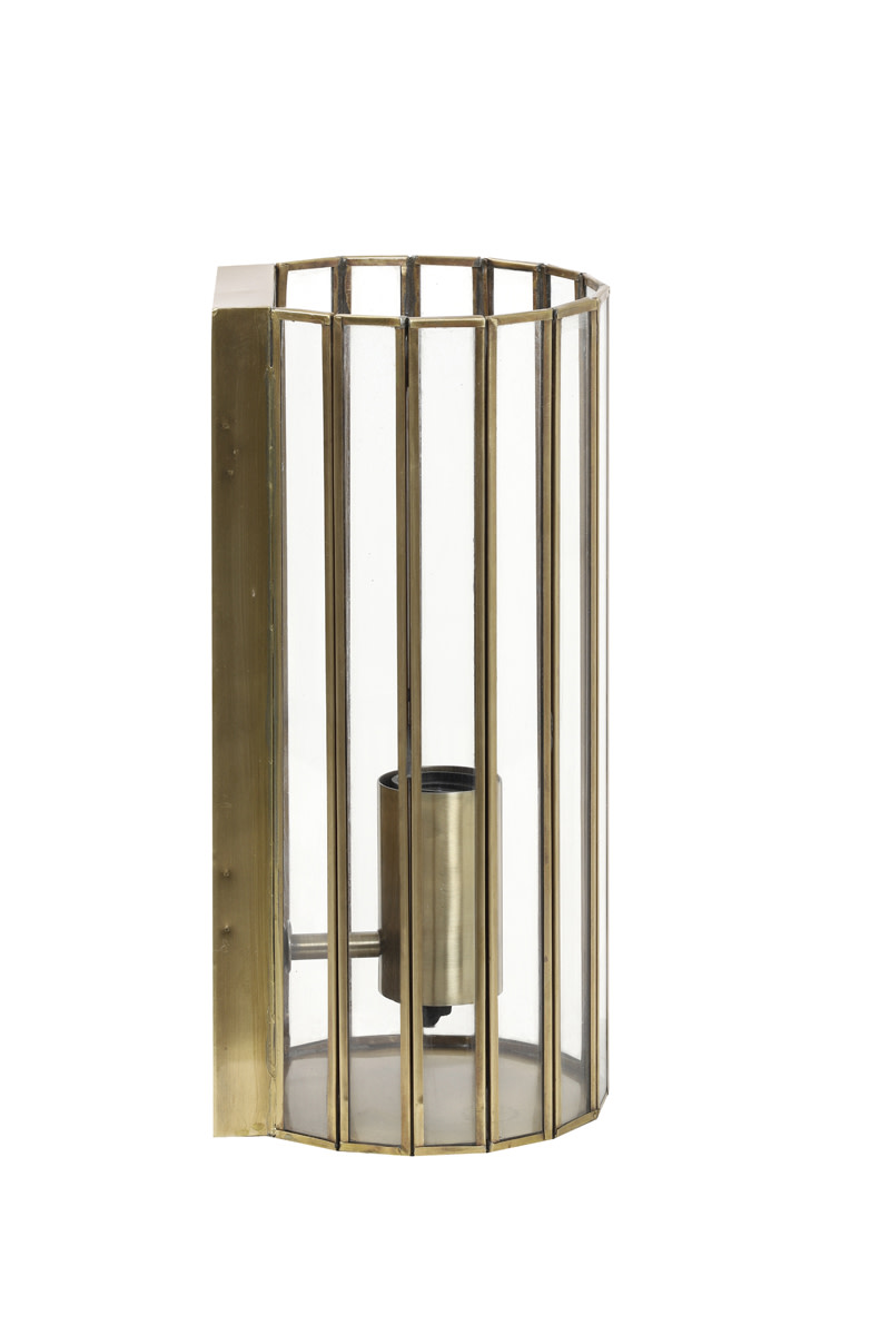 Light & Living Wandlamp 14x13x30,5 cm STRØBY antiek brons+glas