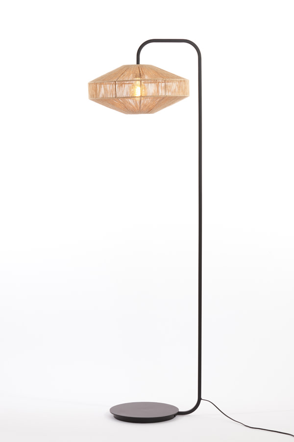 Light & Living Vloerlamp Ø43x164 cm LYRA naturel+mat zwart