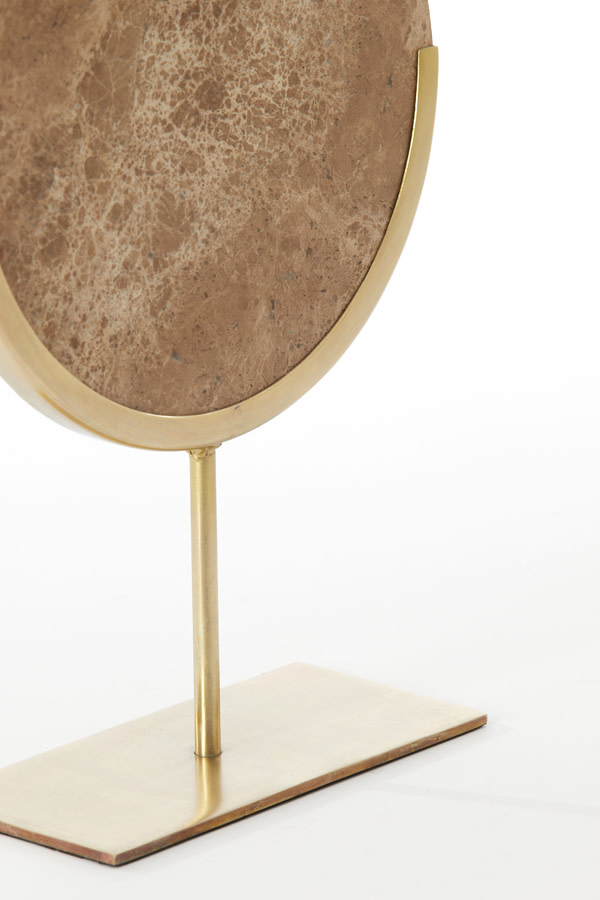 Light & Living Ornament op voet 25,5x10x38,5 cm MORENO marmer bruin