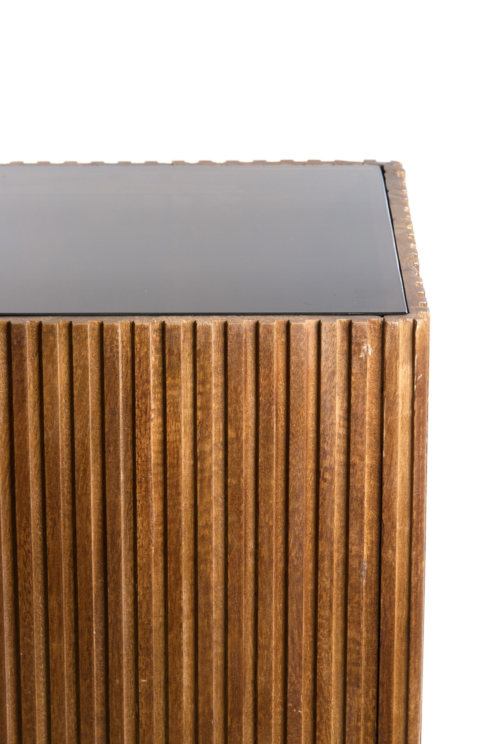 Light & Living Zuil 30x30x60 cm GATURA hout donker bruin+glas bruin