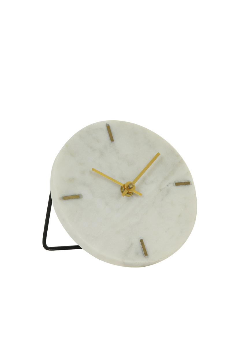 Light & Living Klok Ø15 cm MORENO marmer wit