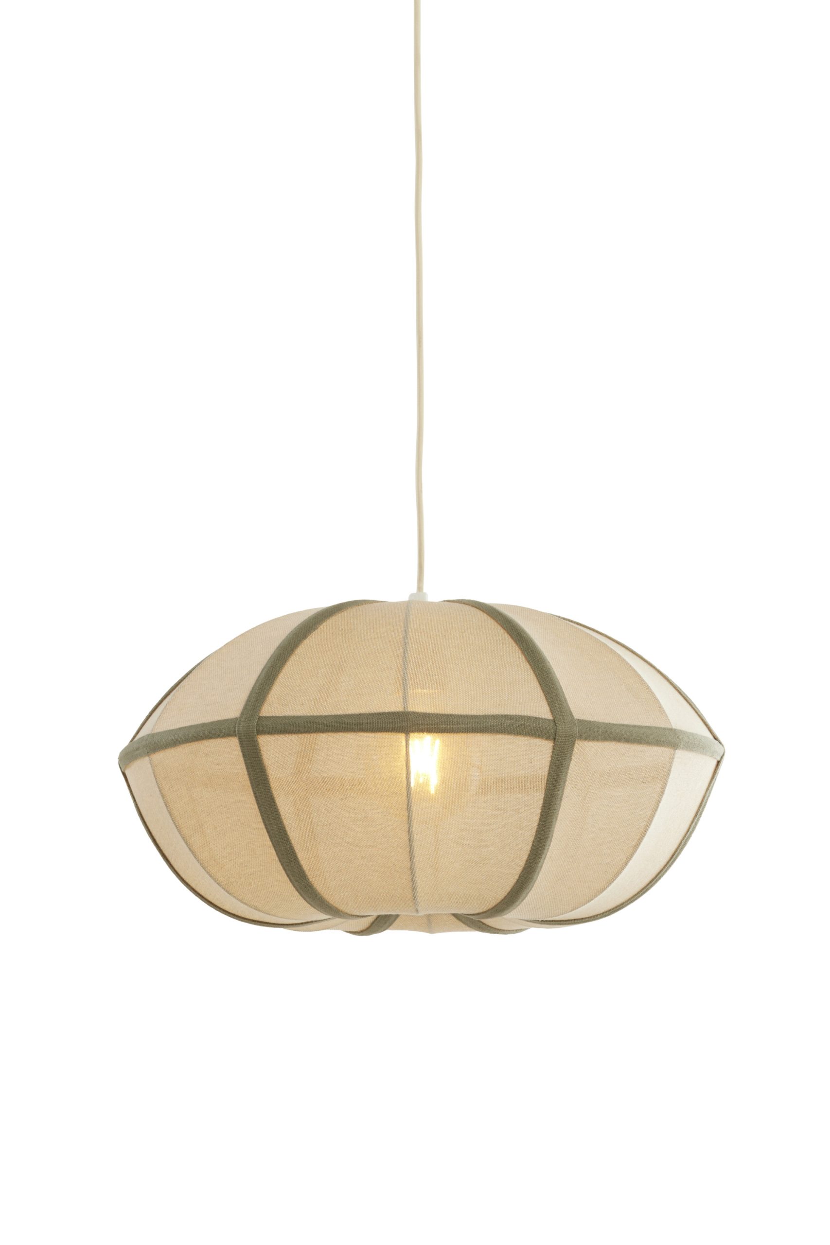 Light & Living Hanglamp Ø49x25 cm MIRELYS naturel+olijf groen