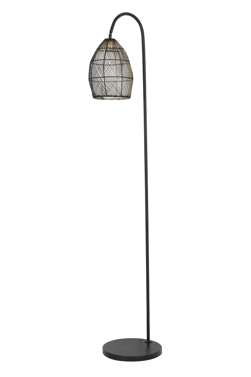 Light & Living Vloerlamp 34x30,5x172 cm MEYA mat zwart+goud