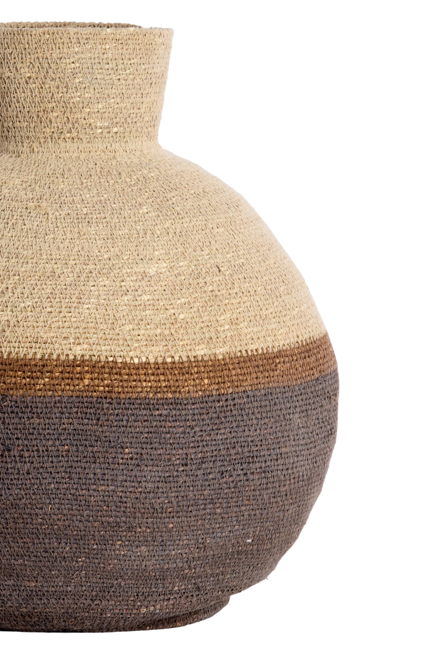Light & Living Mand Ø32x37,5 cm BISIRA zeegras naturel+bruin
