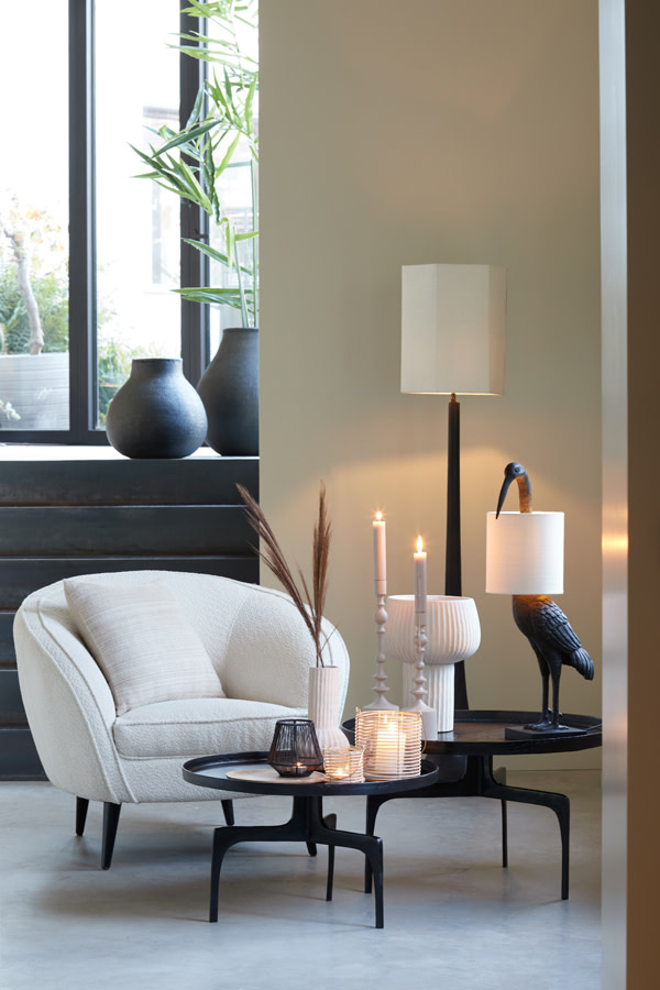 Light & Living Vloerlamp Ø25x135 cm JOVANY hout mat zwart