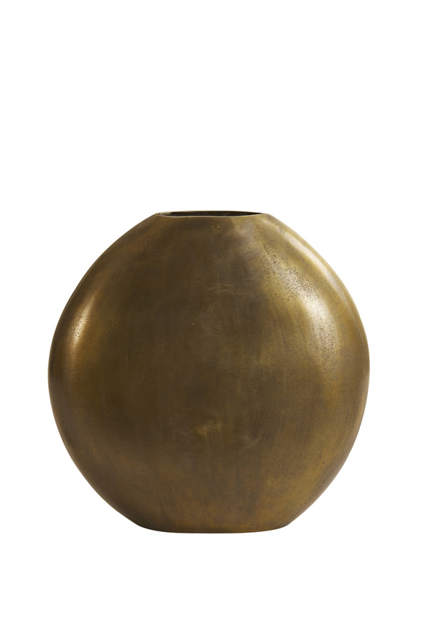 Light & Living Vaas deco 42x7x42 cm POSITANO ovaal plat antiek brons