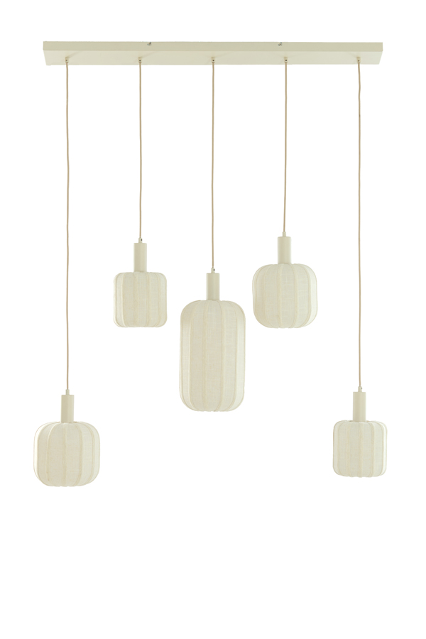 Light & Living Hanglamp 5L 105x19,5x123 cm TUFIA linnen crème