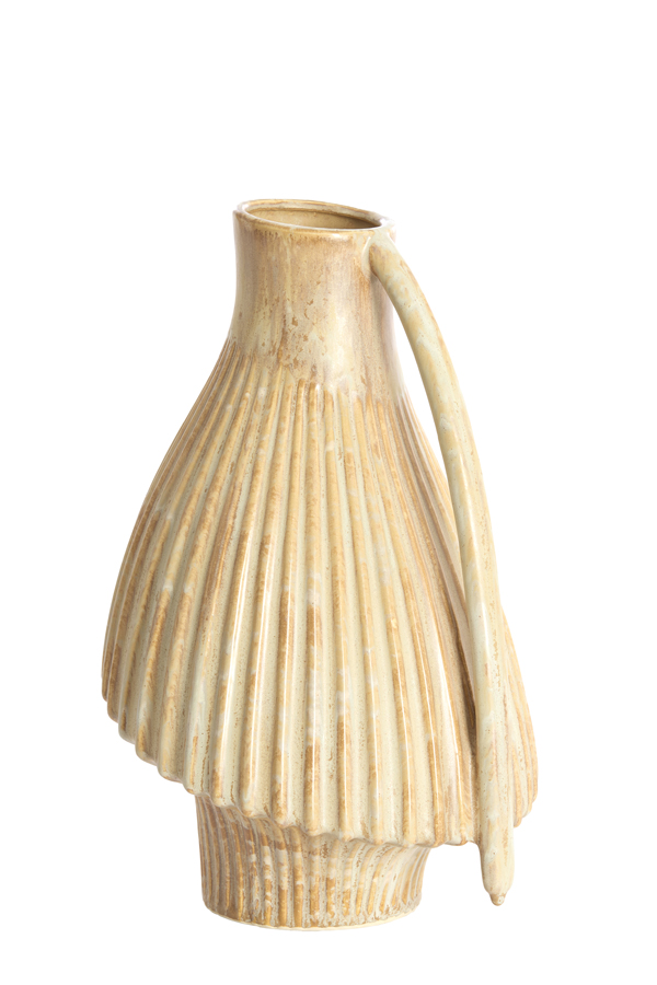 Light & Living Vaas deco 25,5x23x39,5 cm FORLA keramiek crème+oranje-bruin